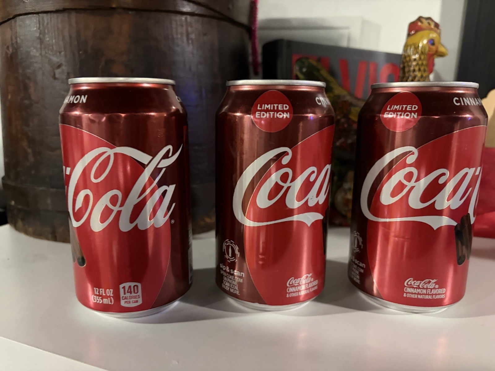 Cinnamon Coke Coca Cola Soda 3 Can Lot Based On Original Recipe New Sealed