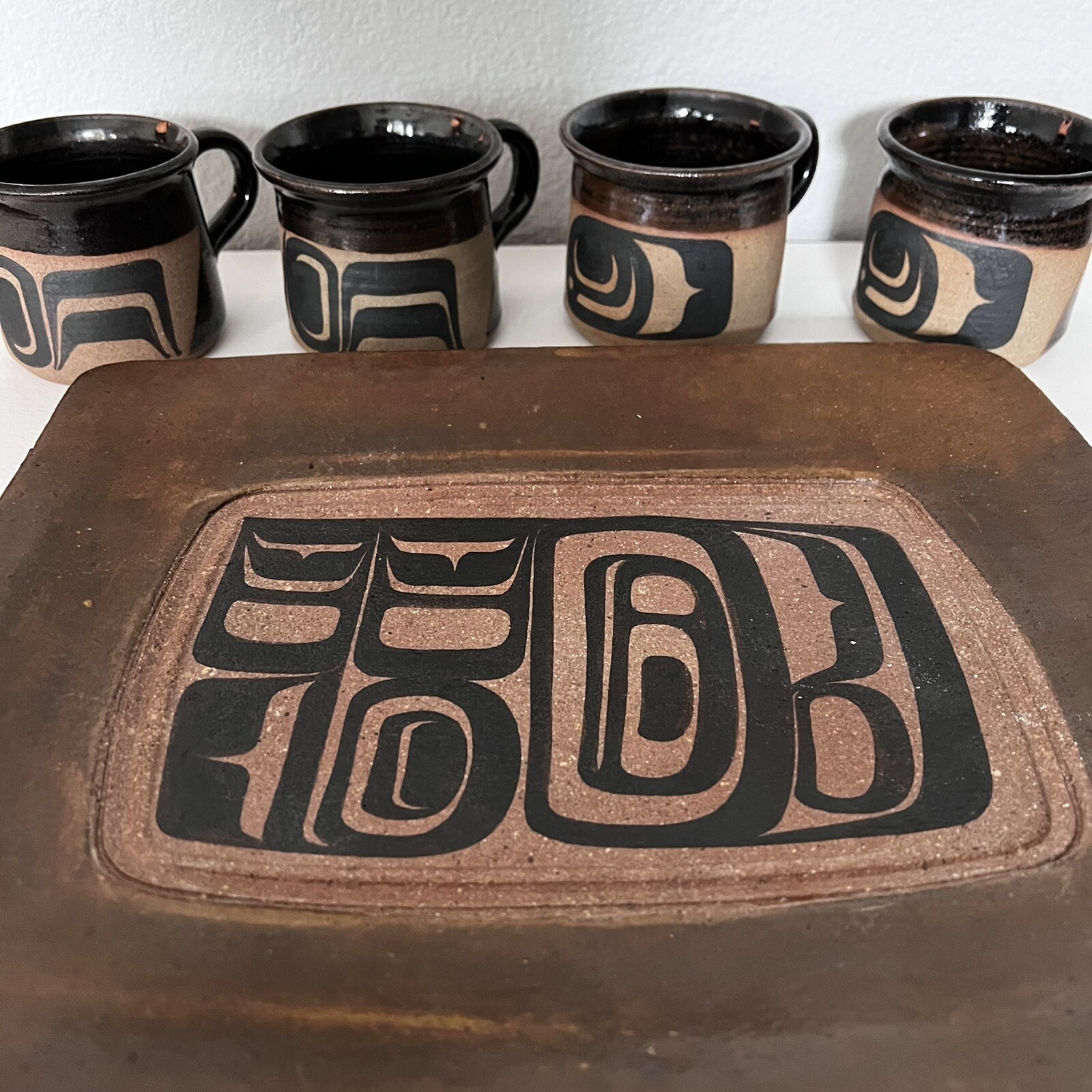 Canada Northwest Coast Artist Judy Cranmer Cree Pottery Collection Haida Design