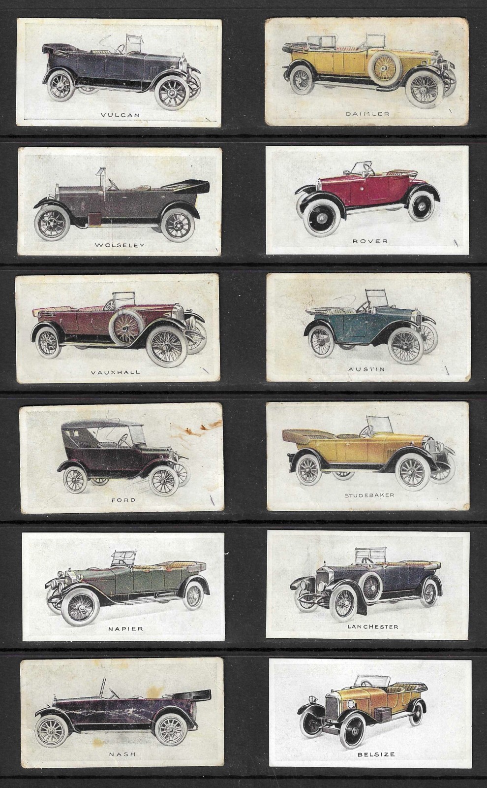 Wills 1923 MOTOR CARS set cigarette cards(47) , rough condition (MC4) Wills 1923 MOTOR CARS set cigarette cards(47) , rough condition (MC4)