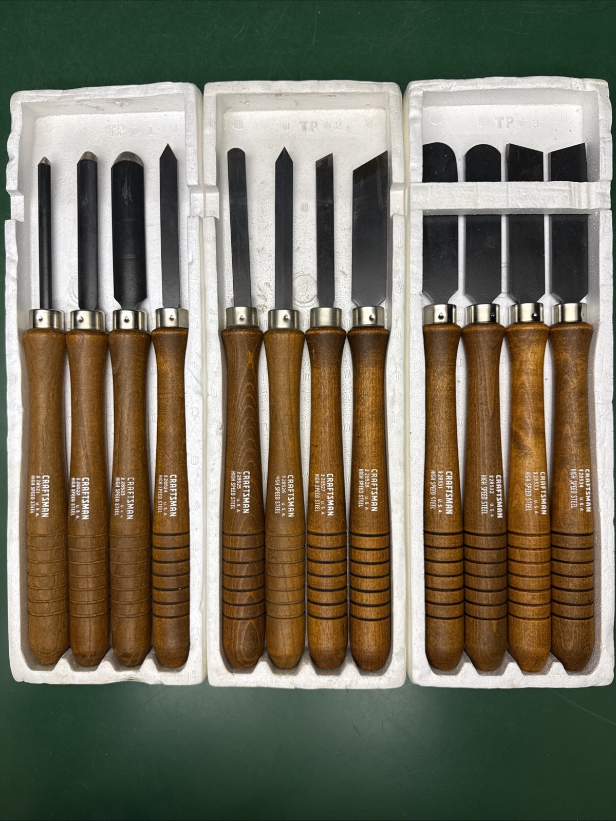 Vintage Craftsman Wood Turning Lathe 12 Piece Knife Set