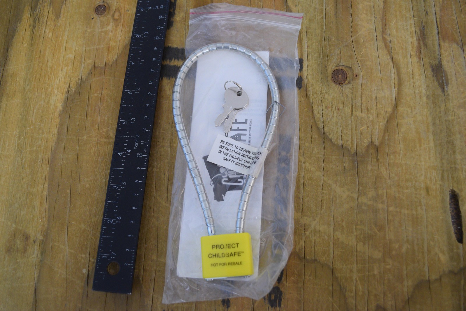 Project ChildSafe gun lock cable safety device with keys new sealed