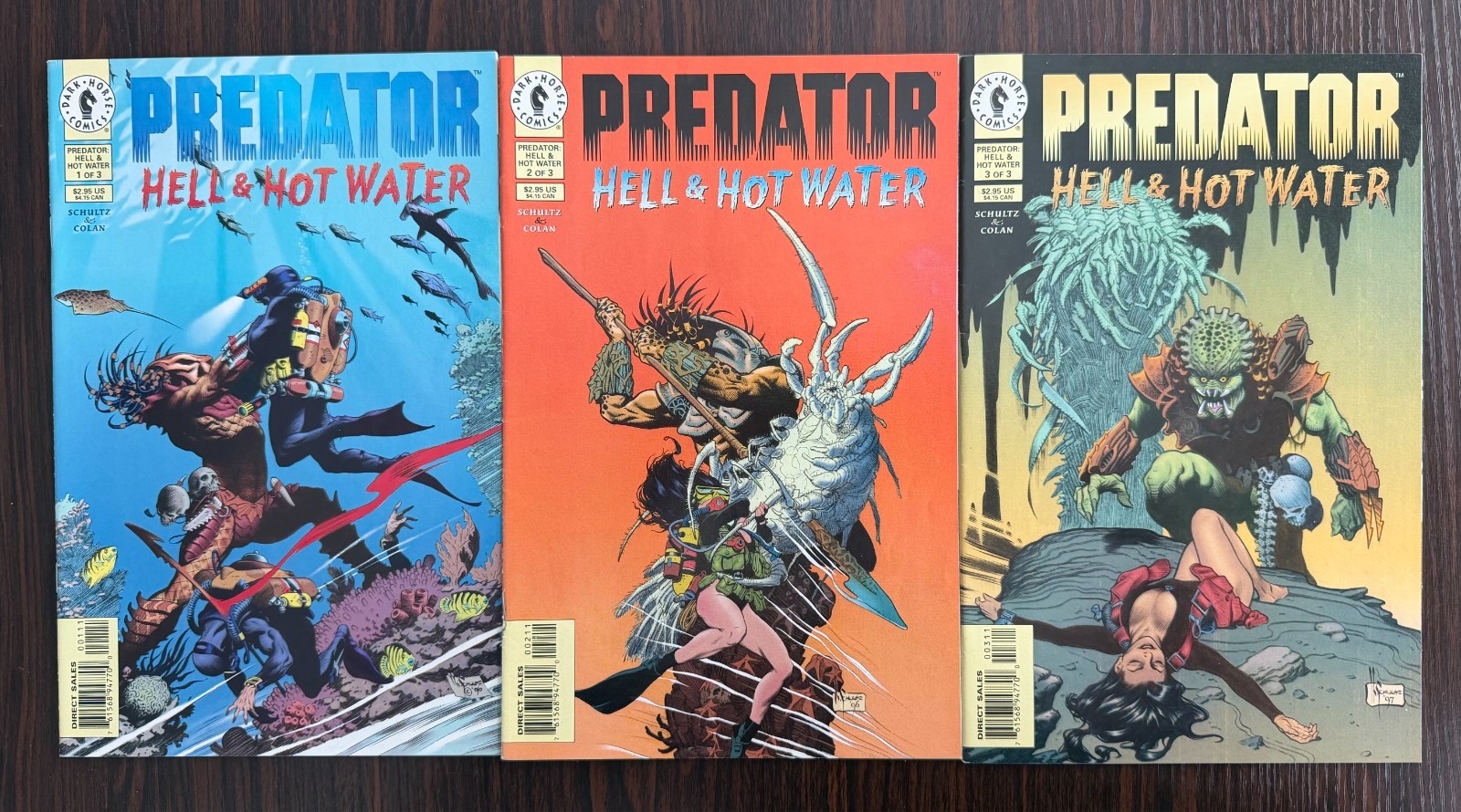 Predator: Hell & Hot Water #1-3 Complete Set 1997 (Dark Horse Comics) VF/NM