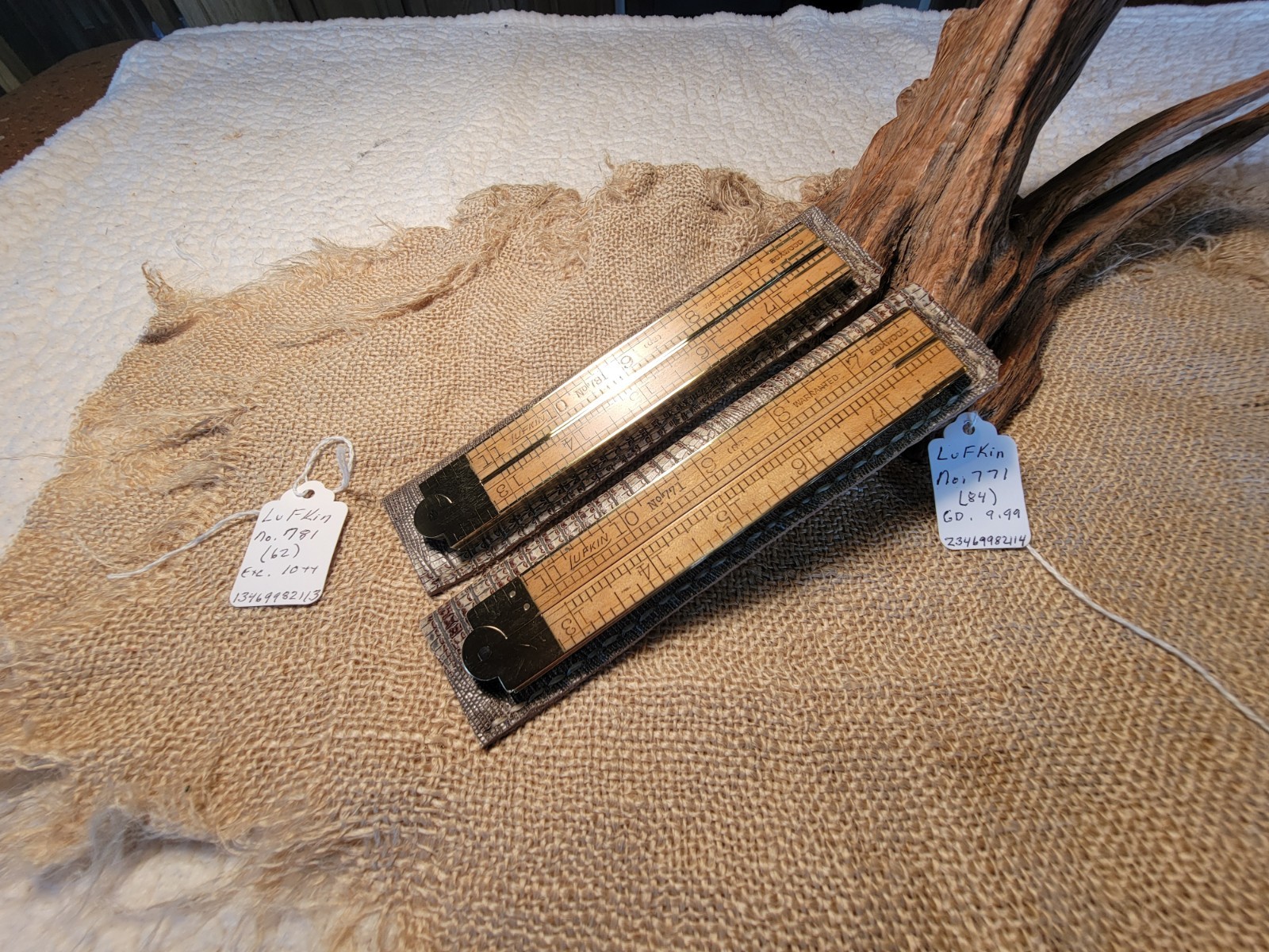 2 Vintage Antique LUFKIN 771 & 781 Rule 24\