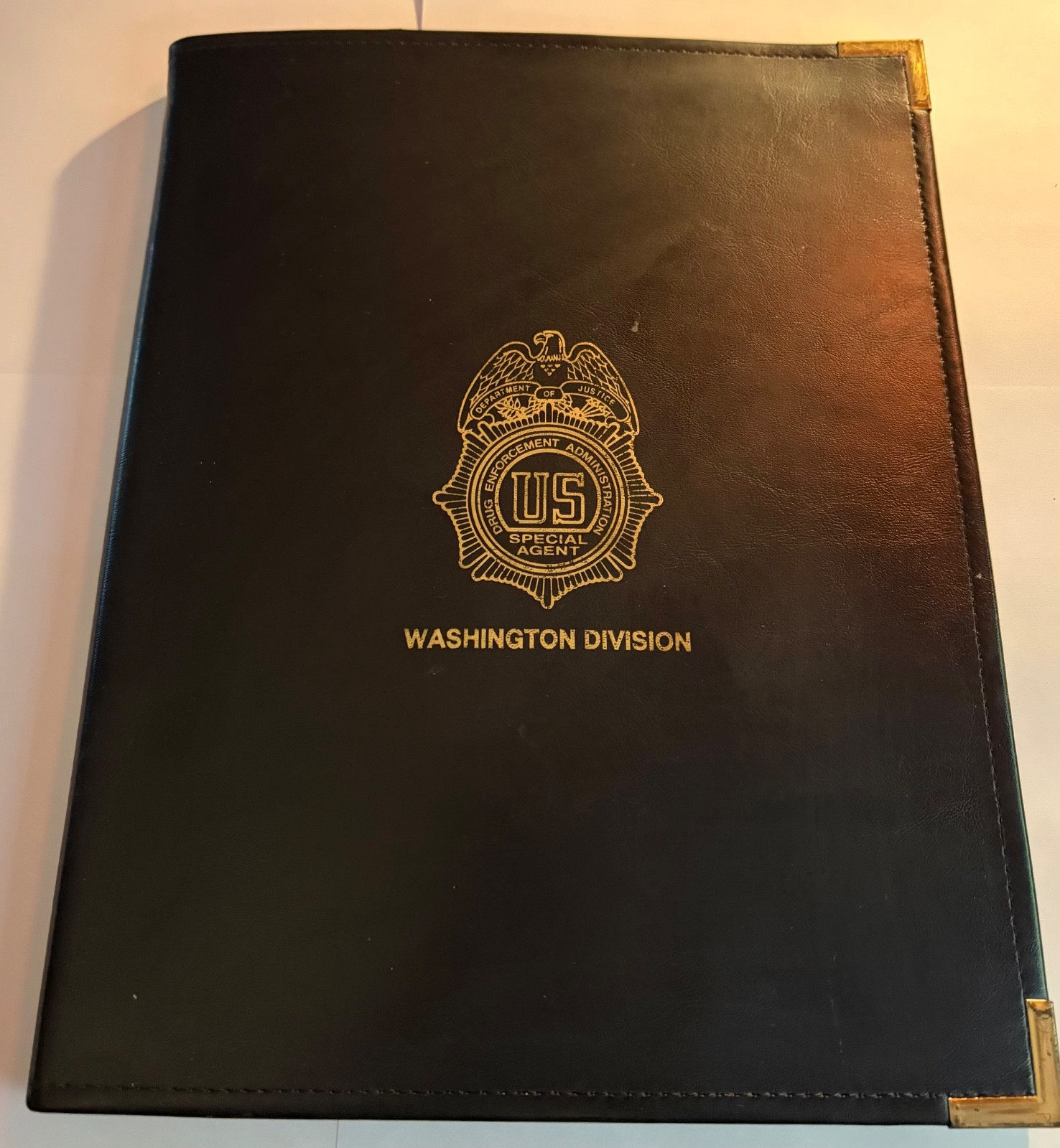 Vintage DEA Special Agent - Washington DC Division:  Black Pad-Folio