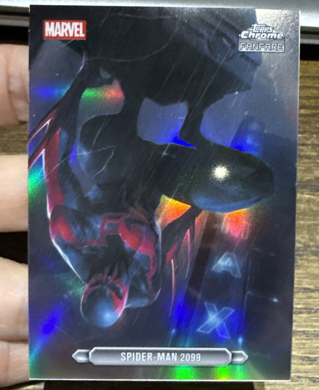 ​2026 Topps Chrome Marvel Fanfare Spider-Man 2099 Miguel O\'Hara #FF-40 Refractor