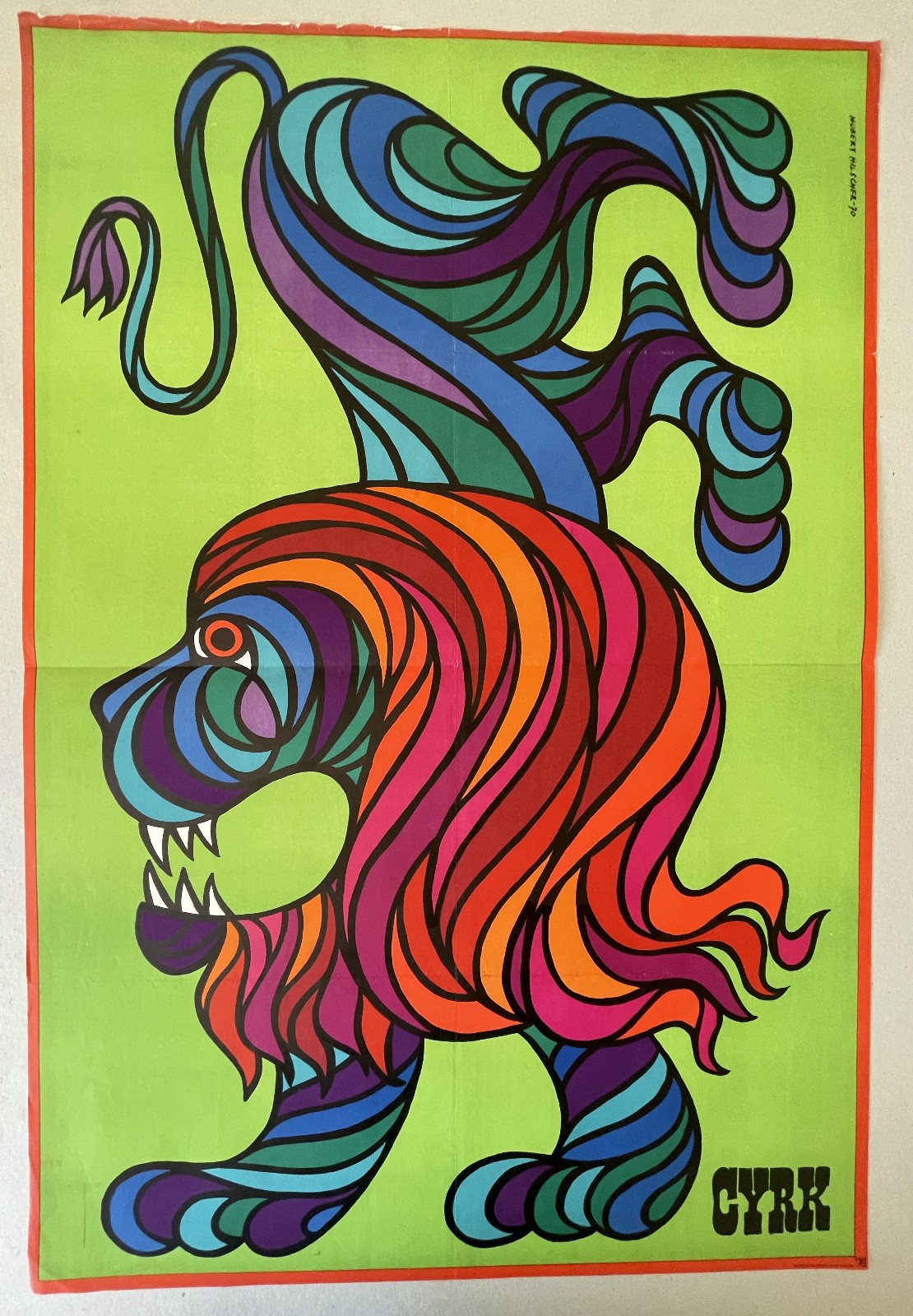 Original circus poster Poland, Cyrk Polska, Polish circus poster 1970