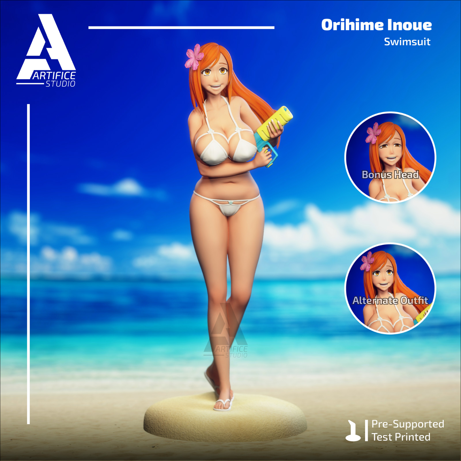 1:6 Orihime Inoue Bleach Swimsuit Fan Art UNPAINTED Resin Garage Kit
