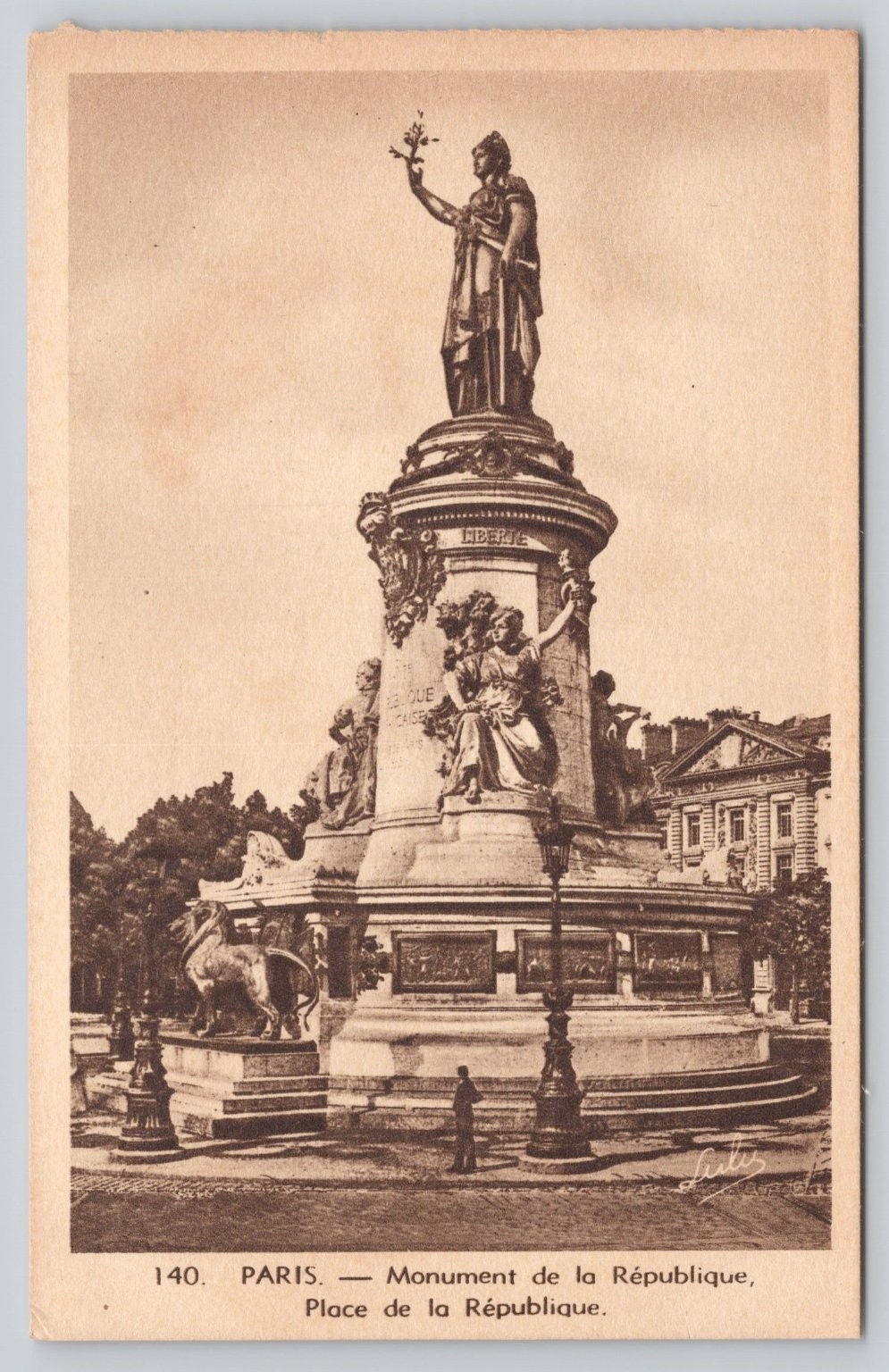 Paris Monument de la République Place Early 1900s T. Boisson Postcard Paris Monument de la République Place Early 1900s T. Boisson Postcard