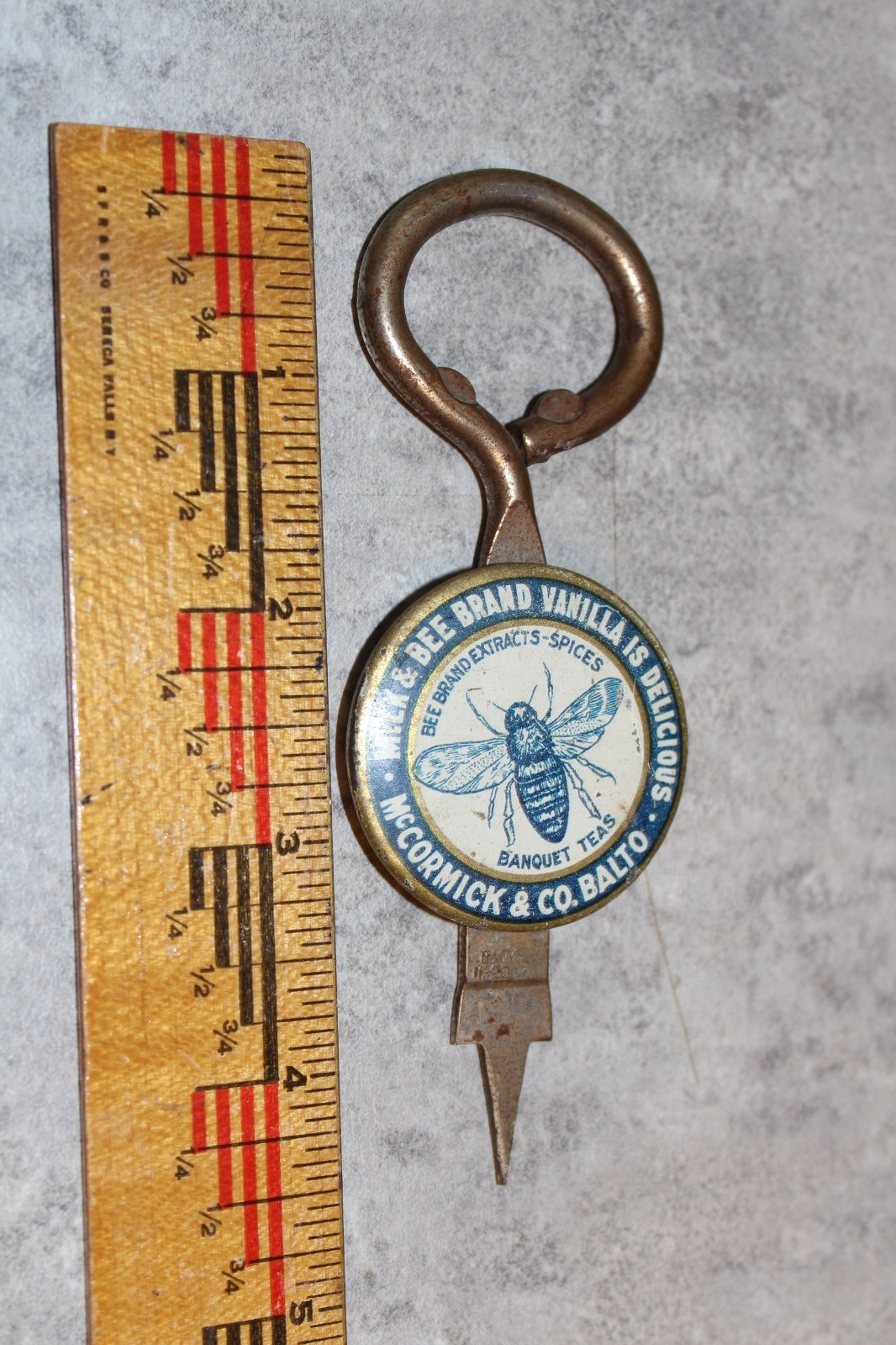 VINTAGE MC CORMICK CO BEE BRAND BOTTLE OPENER BALTIMORE MARYLAND