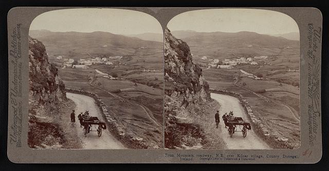 Photo:Kilcar County Donegal Ireland 1900s Mountain Roadway Village View