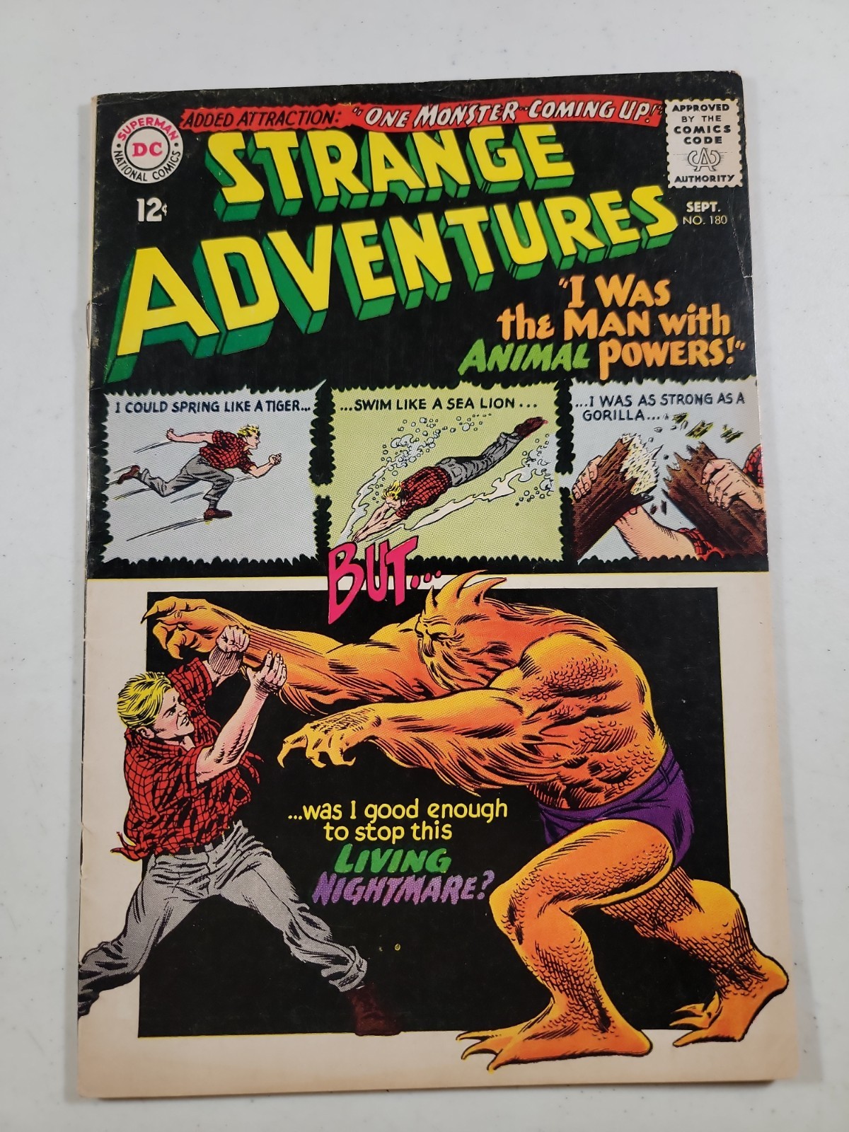 STRANGE ADVENTURES #180 (1965) DC Silver Age KEY 1st Appearance ANIMAL MAN STRANGE ADVENTURES #180 (1965) DC Silver Age KEY 1st Appearance ANIMAL MAN