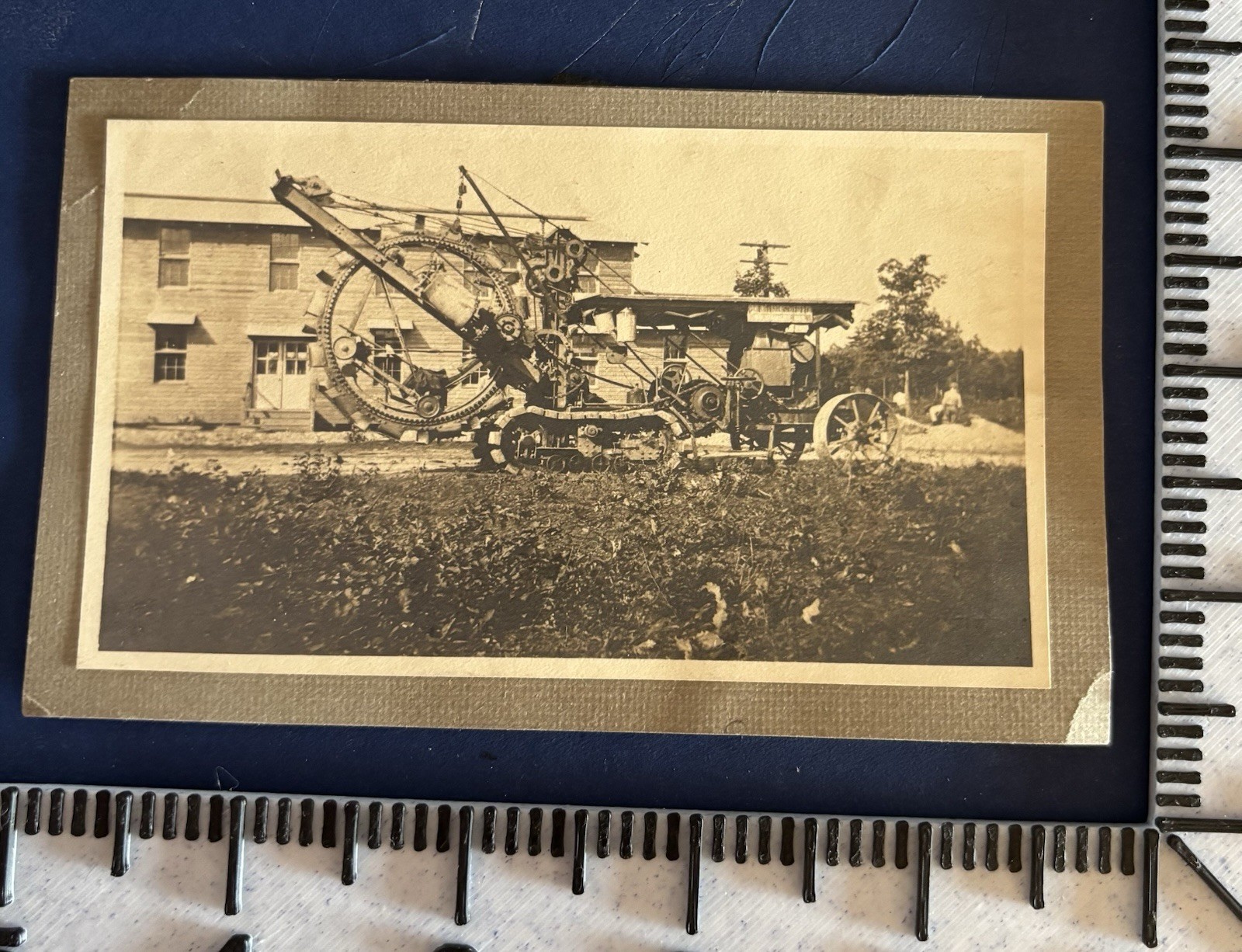 Antique Vtg Photo 1910-20s Buckeye Steam Ditch Trencher Construction Equipment