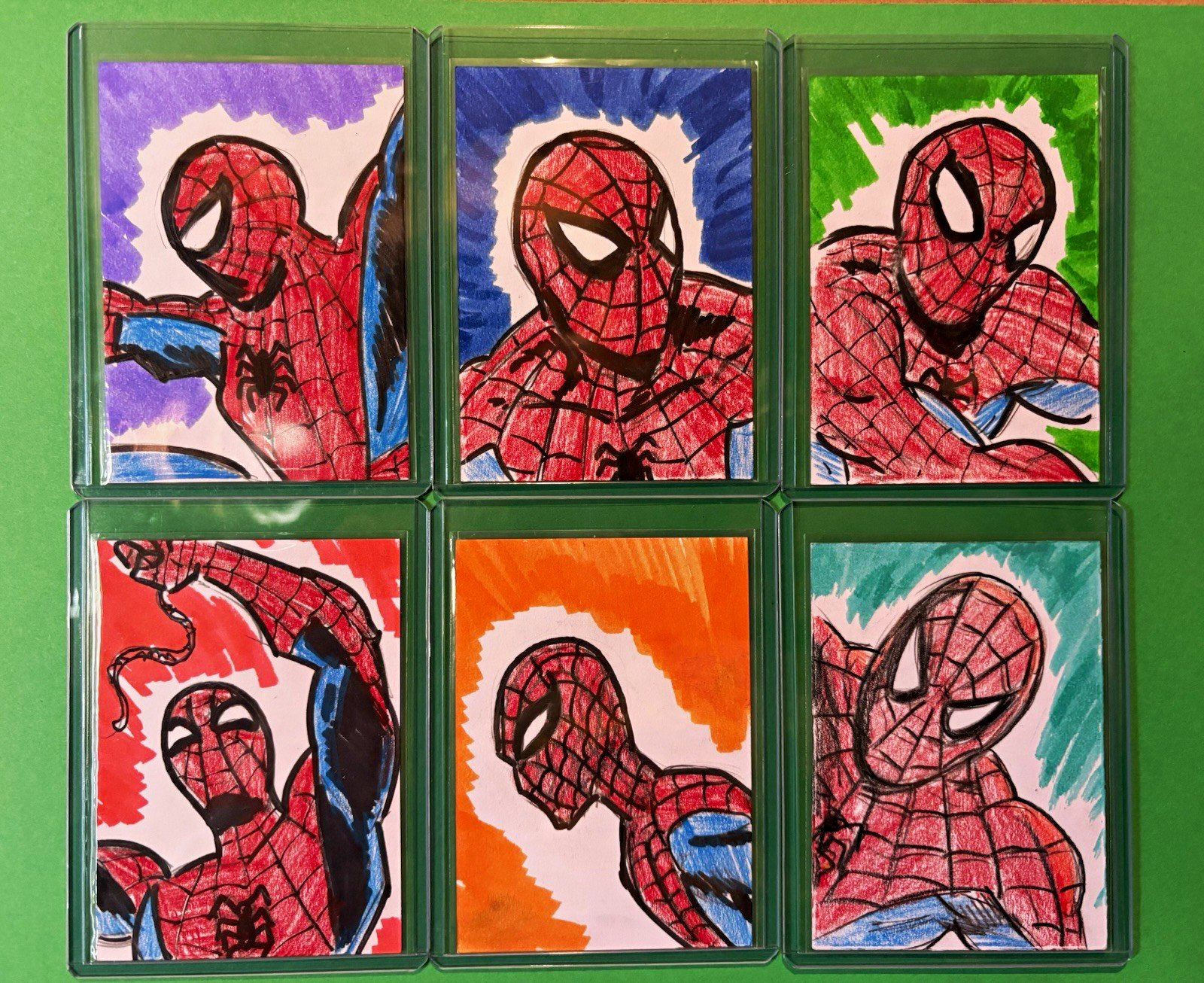 Nate Rosado Spider-Man Original Hand Drawn Sketch Card Lot of 6 Hard Signed 2026