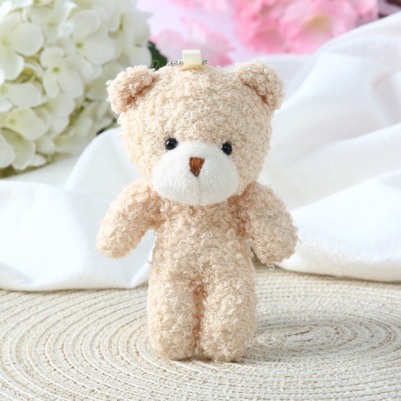 Cute Mini Teddy Bear Plush Toy Big Head Bear Pendant Children's Doll for Gift