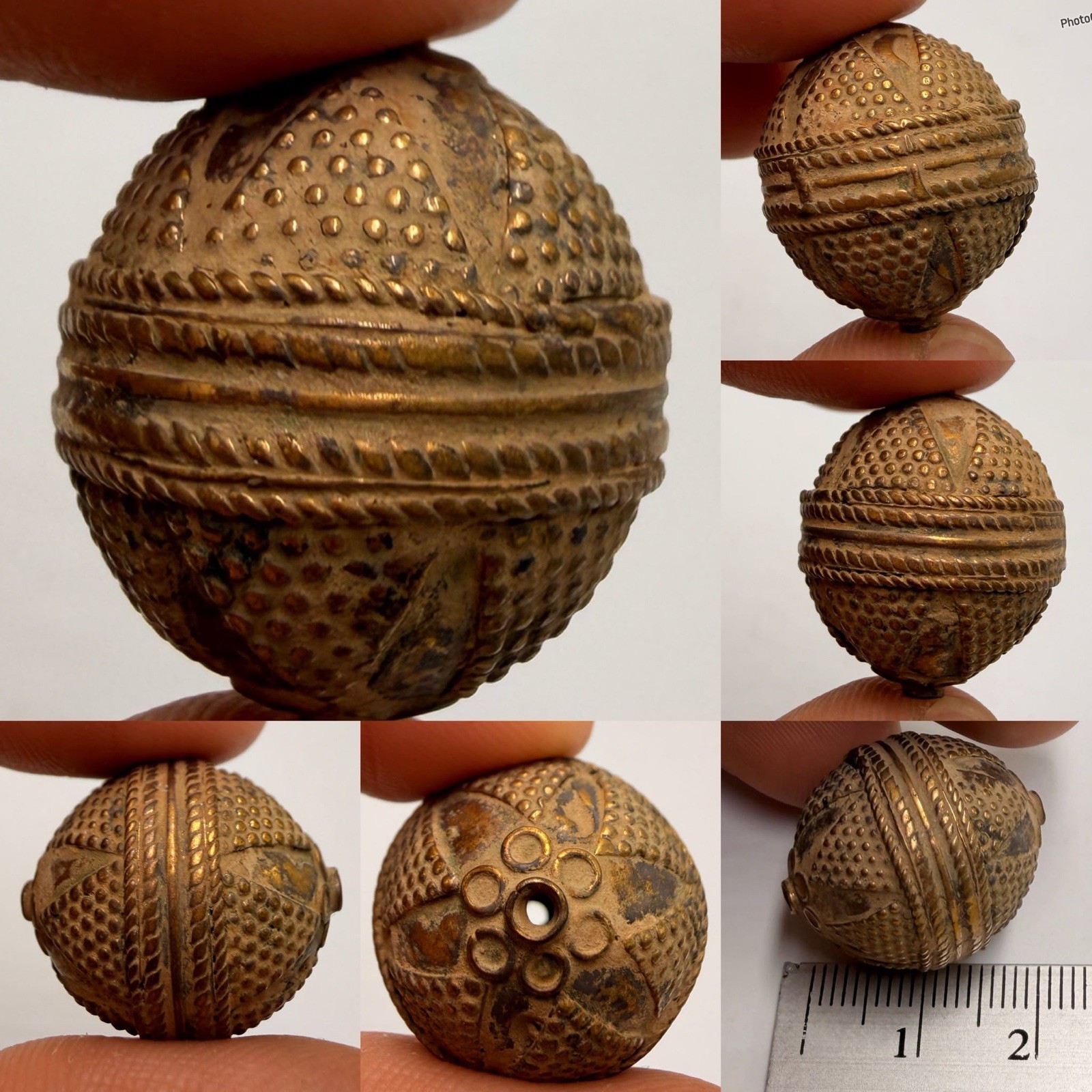 Ancient Roman Gold Gilding Rare Old Roman Bead