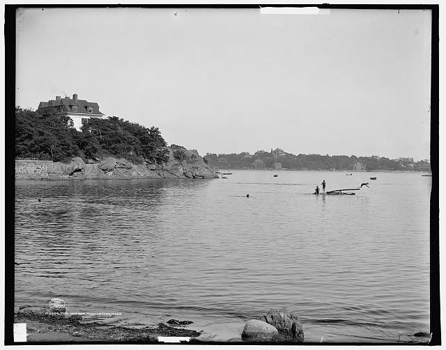 Photo:Manchester Massachusetts Harbor Swimmers c1906 Panoramic View