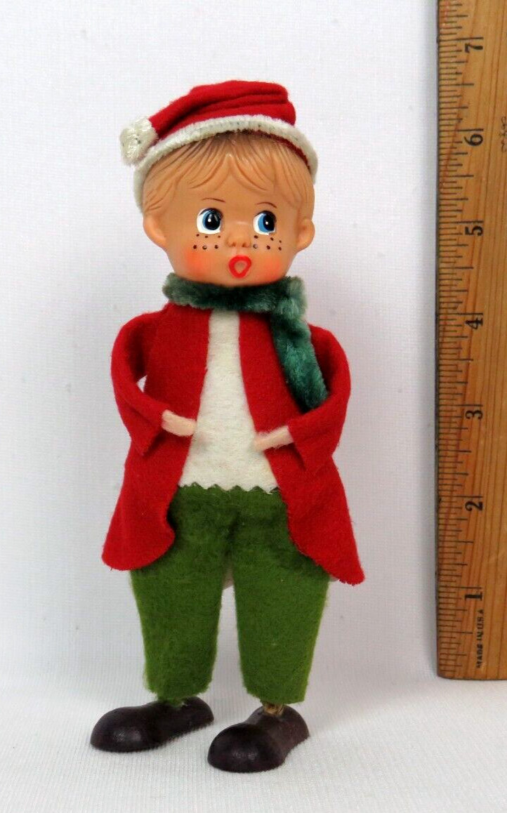 VTG 1950s 60s RUBBER FACE / CELLULOID CHRISTMAS BOY DELTA OF JAPAN 6