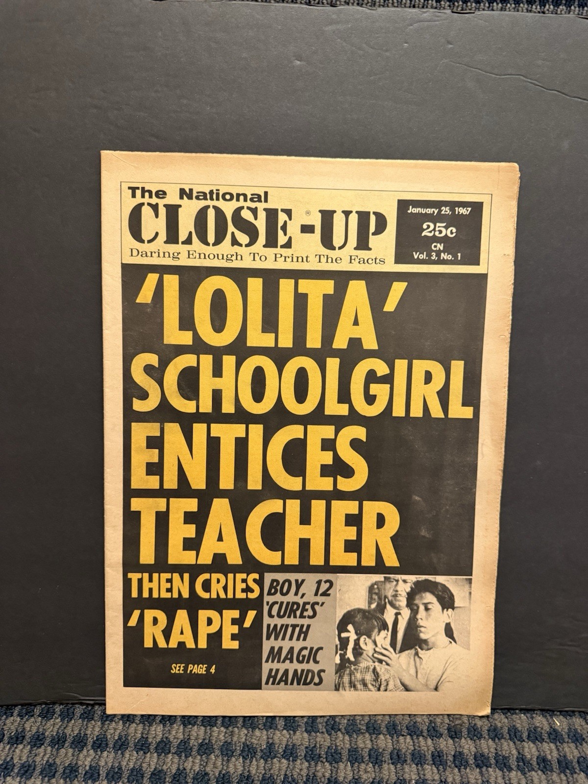 1967 Jan 5th National Close-Up Newspaper, Lolita Schoolgirl Entices Teacher (10U 1967 Jan 5th National Close-Up Newspaper, Lolita Schoolgirl Entices Teacher (10U