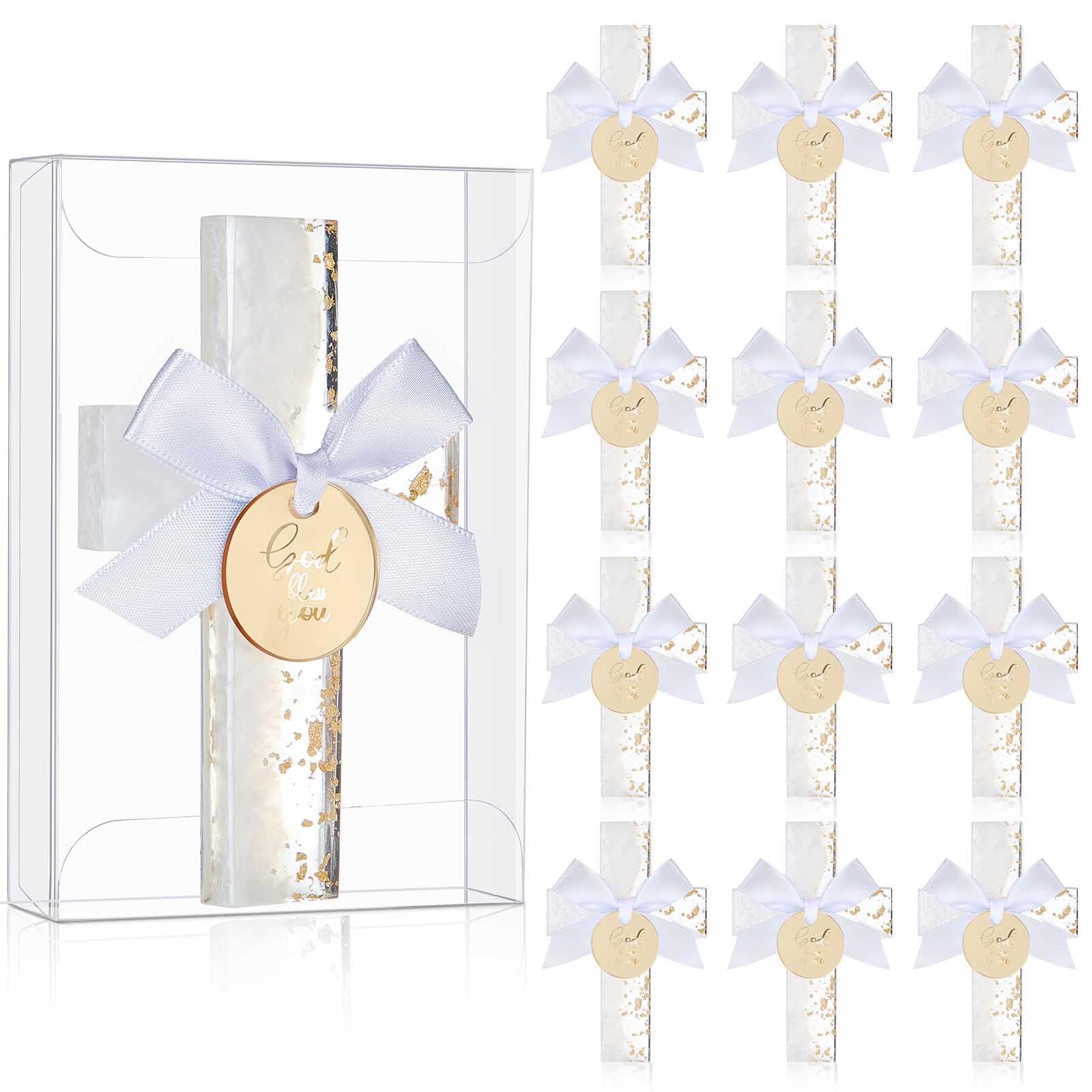 Chunful 12 Sets Baptism Favors Guests Gold Sliver Epoxy Cross Magnet First Chunful 12 Sets Baptism Favors Guests Gold Sliver Epoxy Cross Magnet First