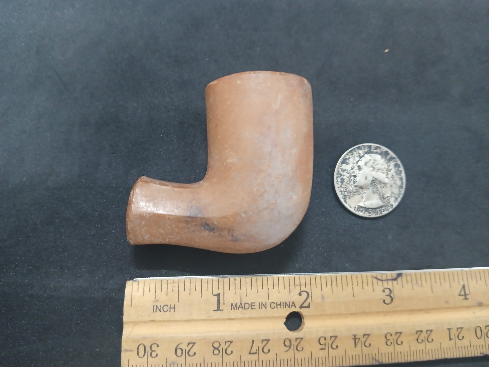 Vintage Native American Clay Trade Tobacco Pipe