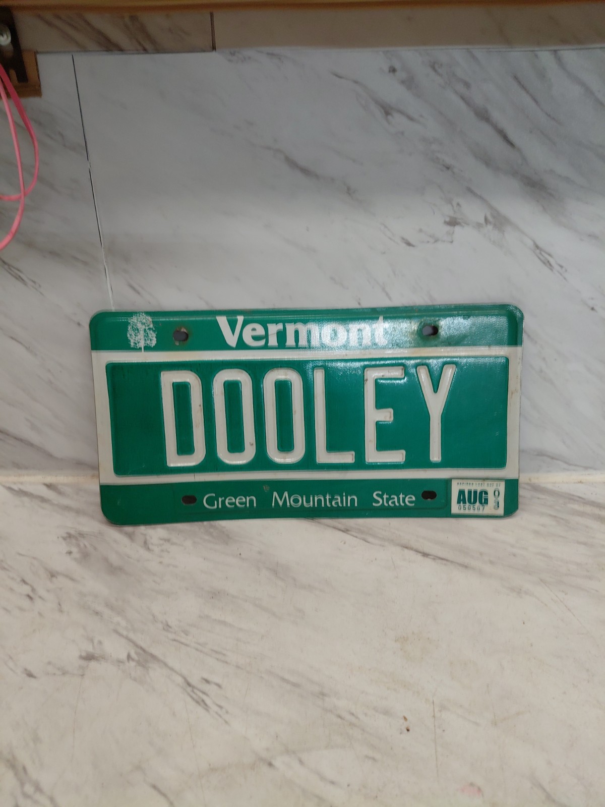 Vermont License Plate VT Vanity 2003 Dooley