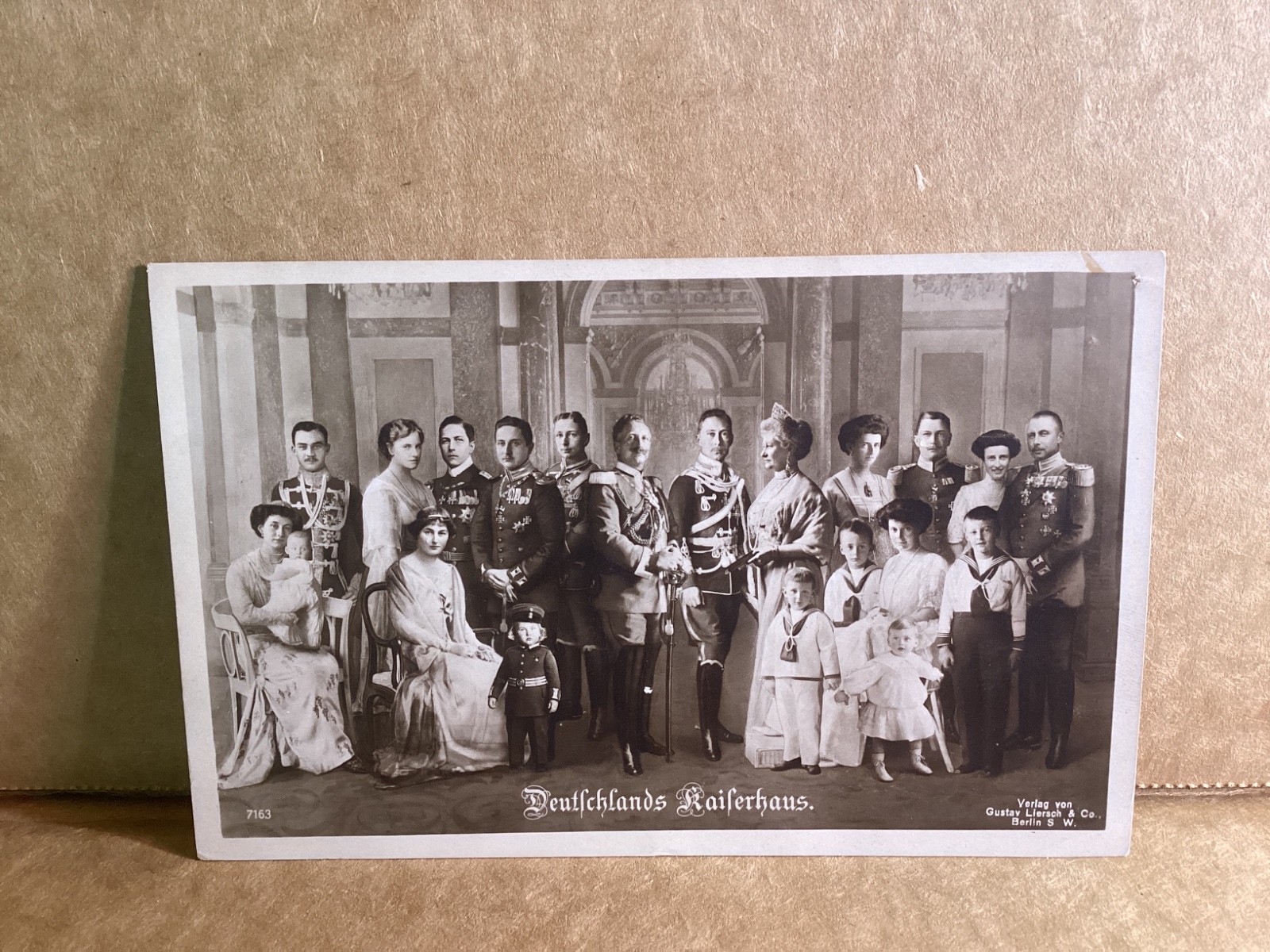 German Empire Royal Family group portrait Postcard WWI