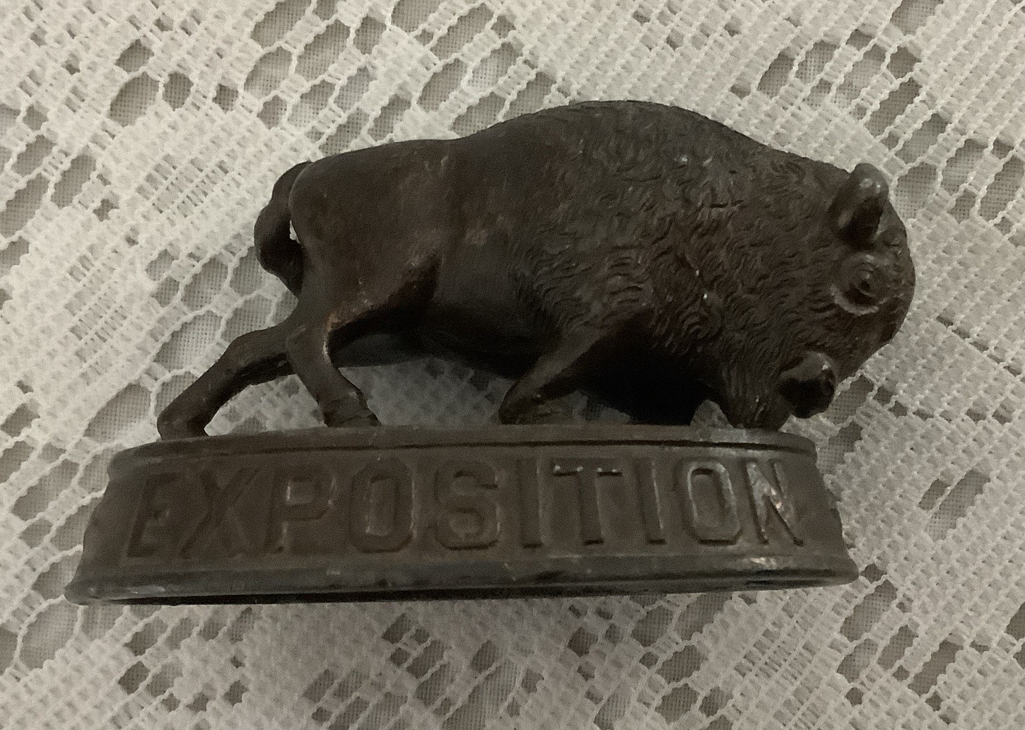 1901 PAN AMERICAN EXPOSITION BUFFALO BRONZE PAPERWEIGHT -  Vintage