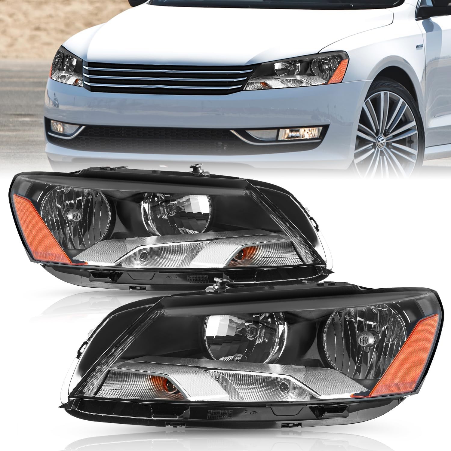 Headlight Assembly 2012 2013 2014 2015 VW Passat OEM 6 Pin Headlamps 1 Pair Left Headlight Assembly 2012 2013 2014 2015 VW Passat OEM 6 Pin Headlamps 1 Pair Left
