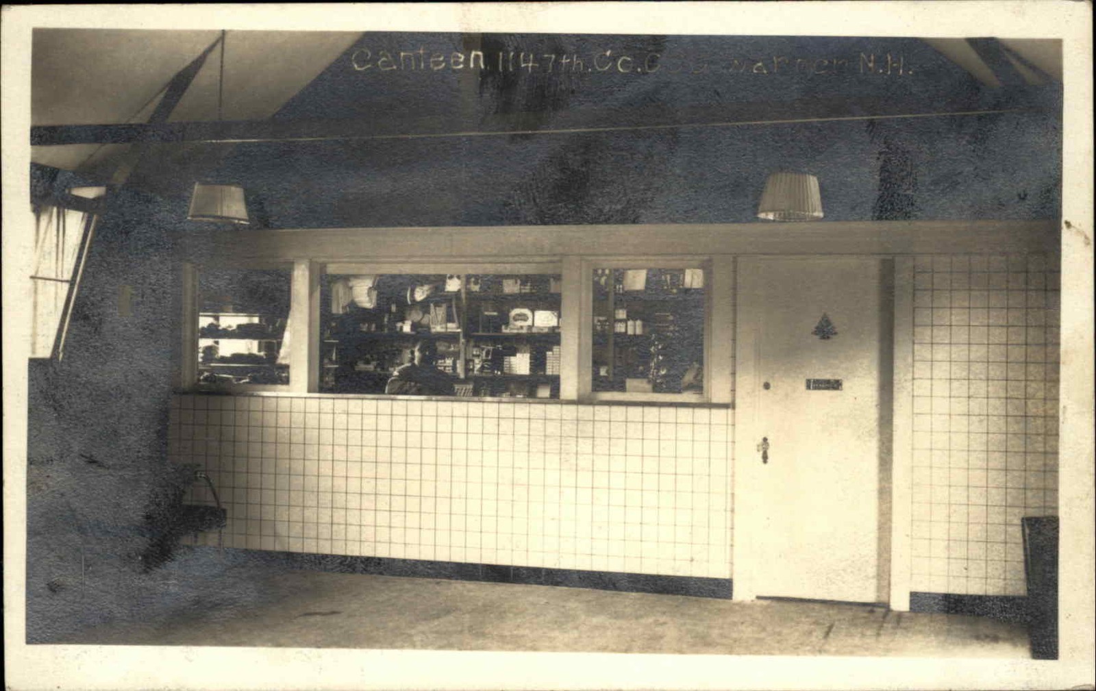 Warner NH CCC Civilian Conservation Great Depression Canteen c1930s RPPC