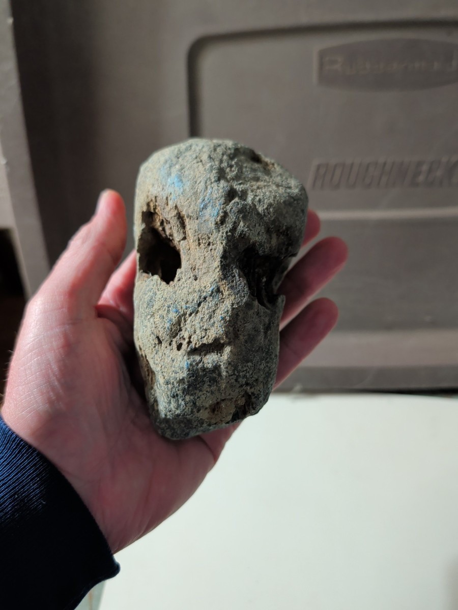 Unique Field Find. Alien Skull? Peru Tridactyl Skull? Ancient Artifact? Fossil?