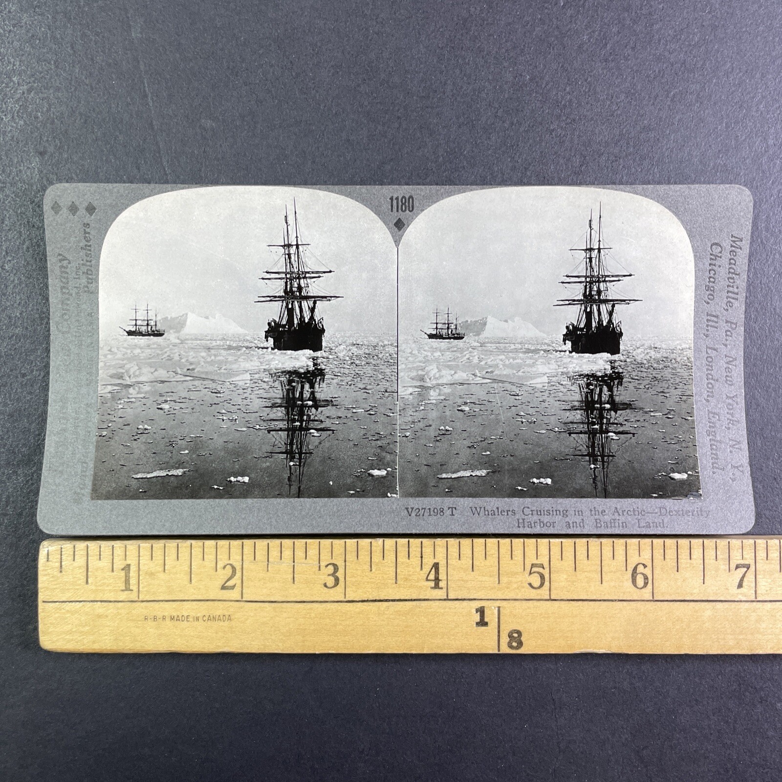 Arctic Whaling Stereoview Keystone View Co. 1909 Baffin Land Nova Zembla