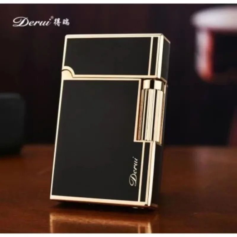 New Derui Lighter Creative Butane Gas Windproof Straight Metal Light New Derui Lighter Creative Butane Gas Windproof Straight Metal Light