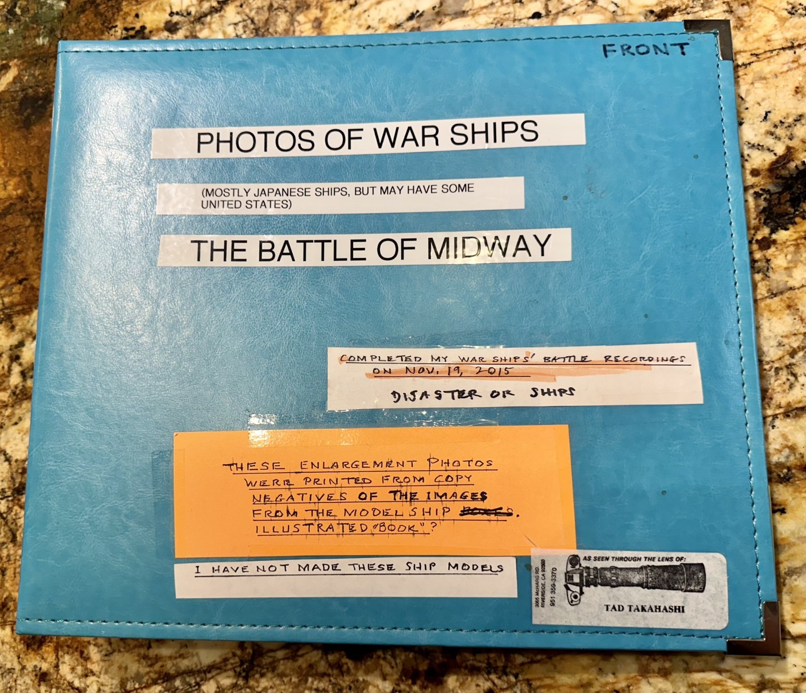 WWII Battle of Midway Naval Warship Photo Archive Binder 44p Collector