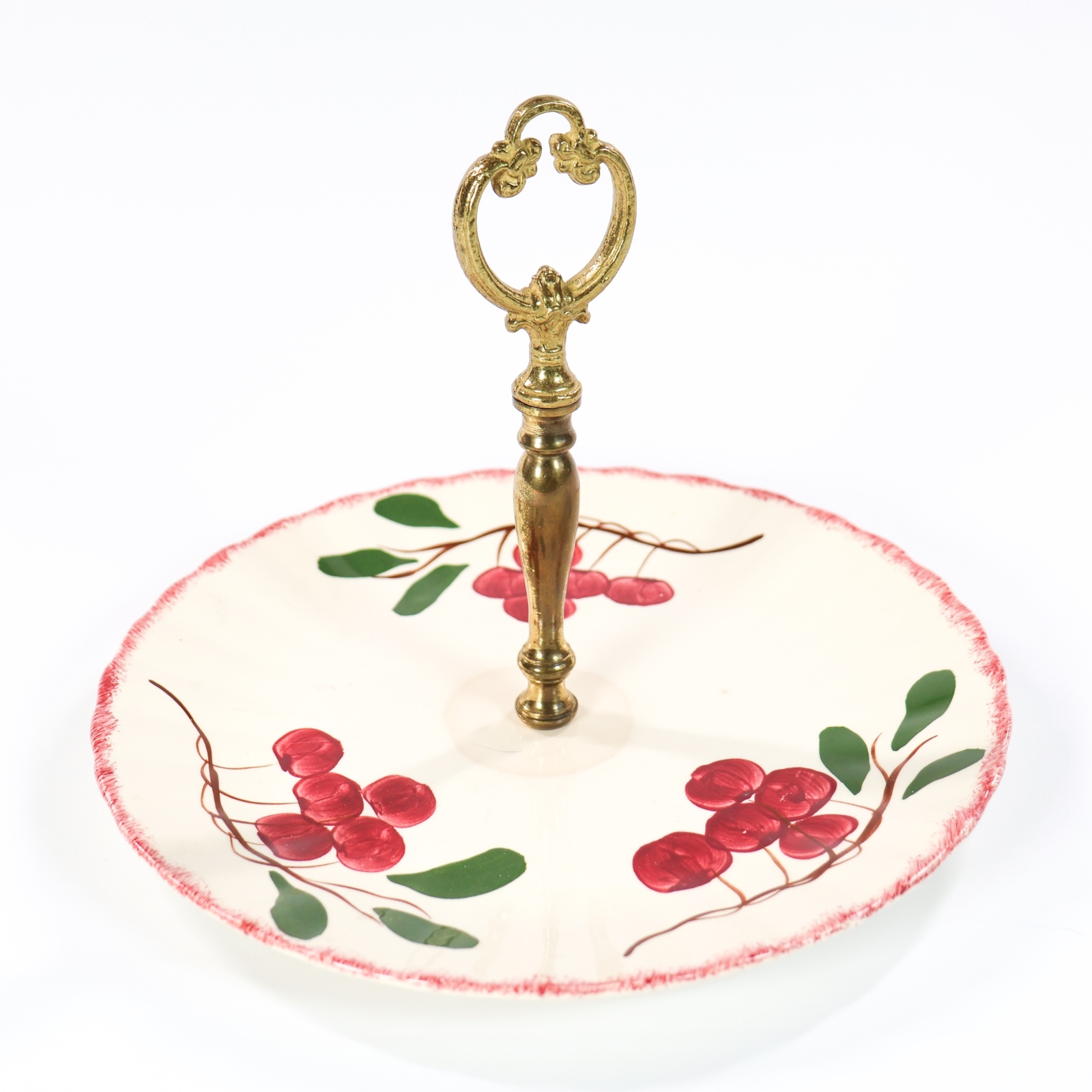 Vtg Blue Ridge Southern Pottery Cherry Cobbler Tidbit Tray Potteries Cherries Vtg Blue Ridge Southern Pottery Cherry Cobbler Tidbit Tray Potteries Cherries
