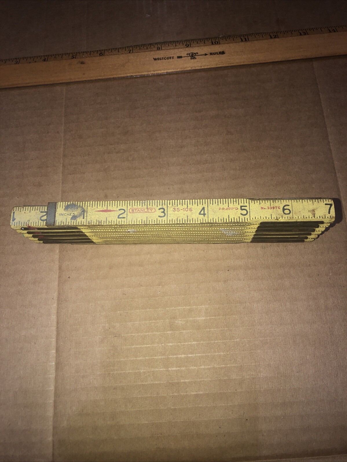 Vintage Stanley Folding Ruler No 35-106 Made in USA  Rare Ruler 
