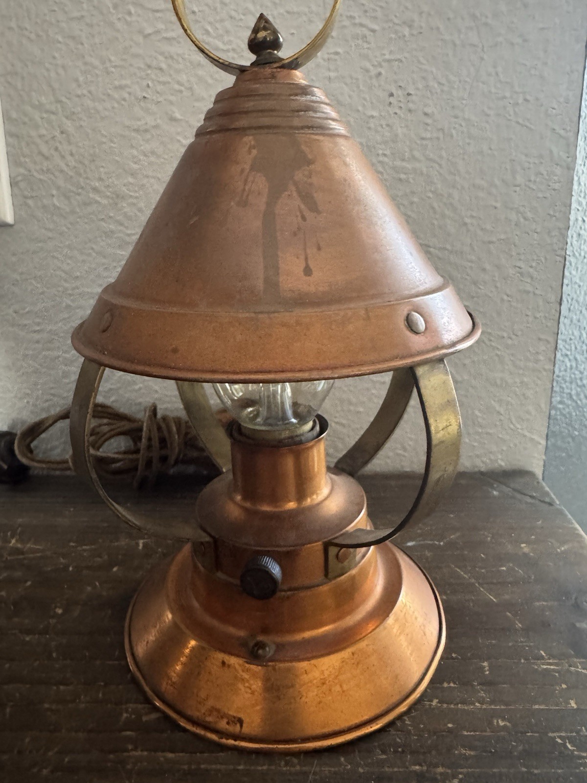 1950\'s copper desk lamp By John Virden