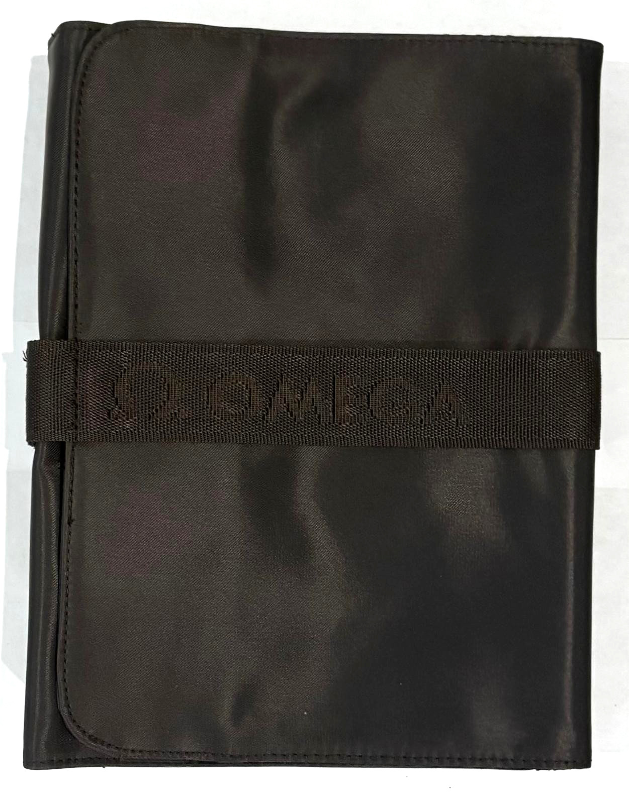 Omega Men\'s Brown Nylon Travel Tote Bag Roll Secure Clasp OEM Authentic