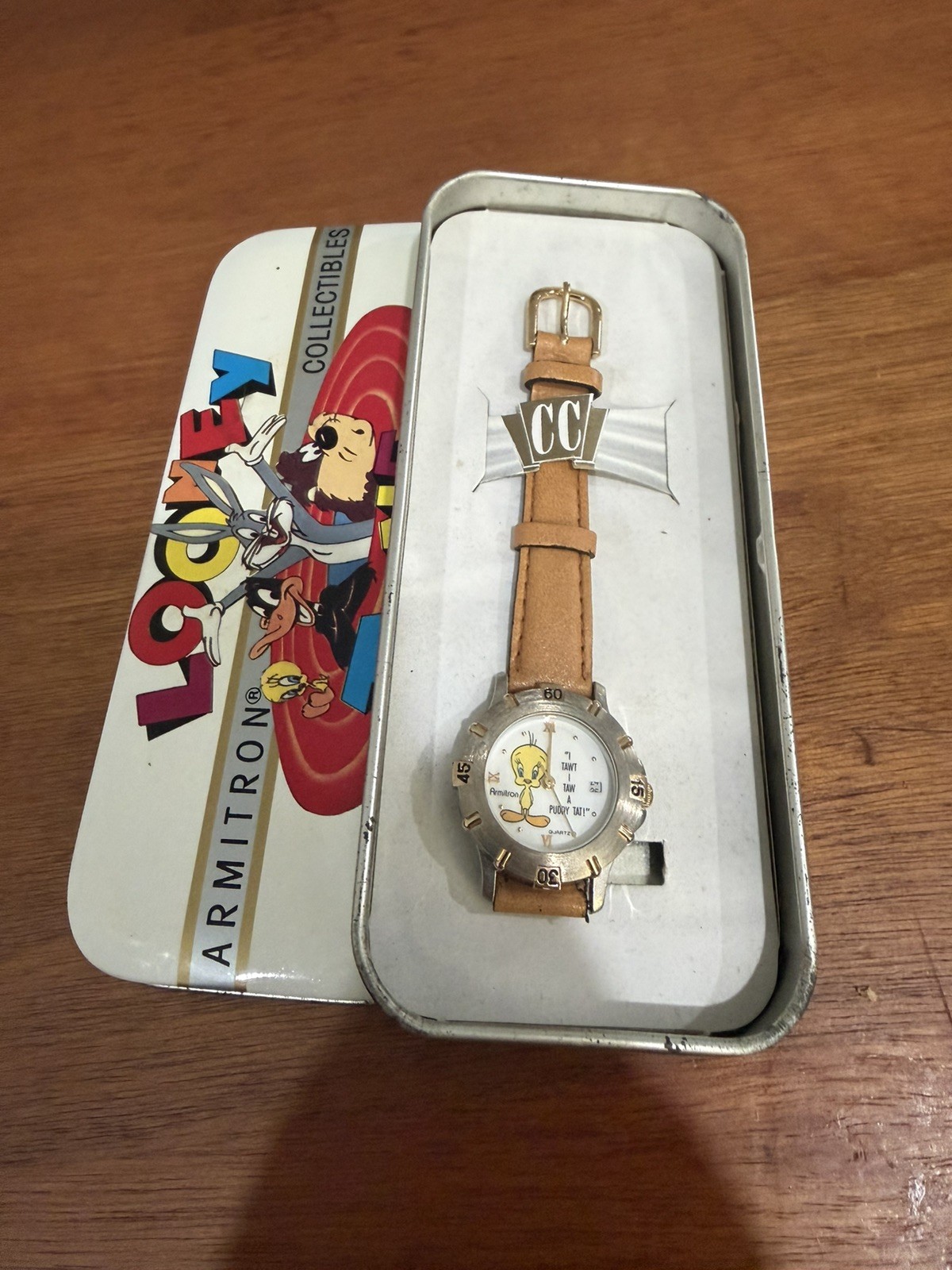 Vtg 1994 Armitron Tweety Bird Quartz Watch Warner Bros In Case New /new battery