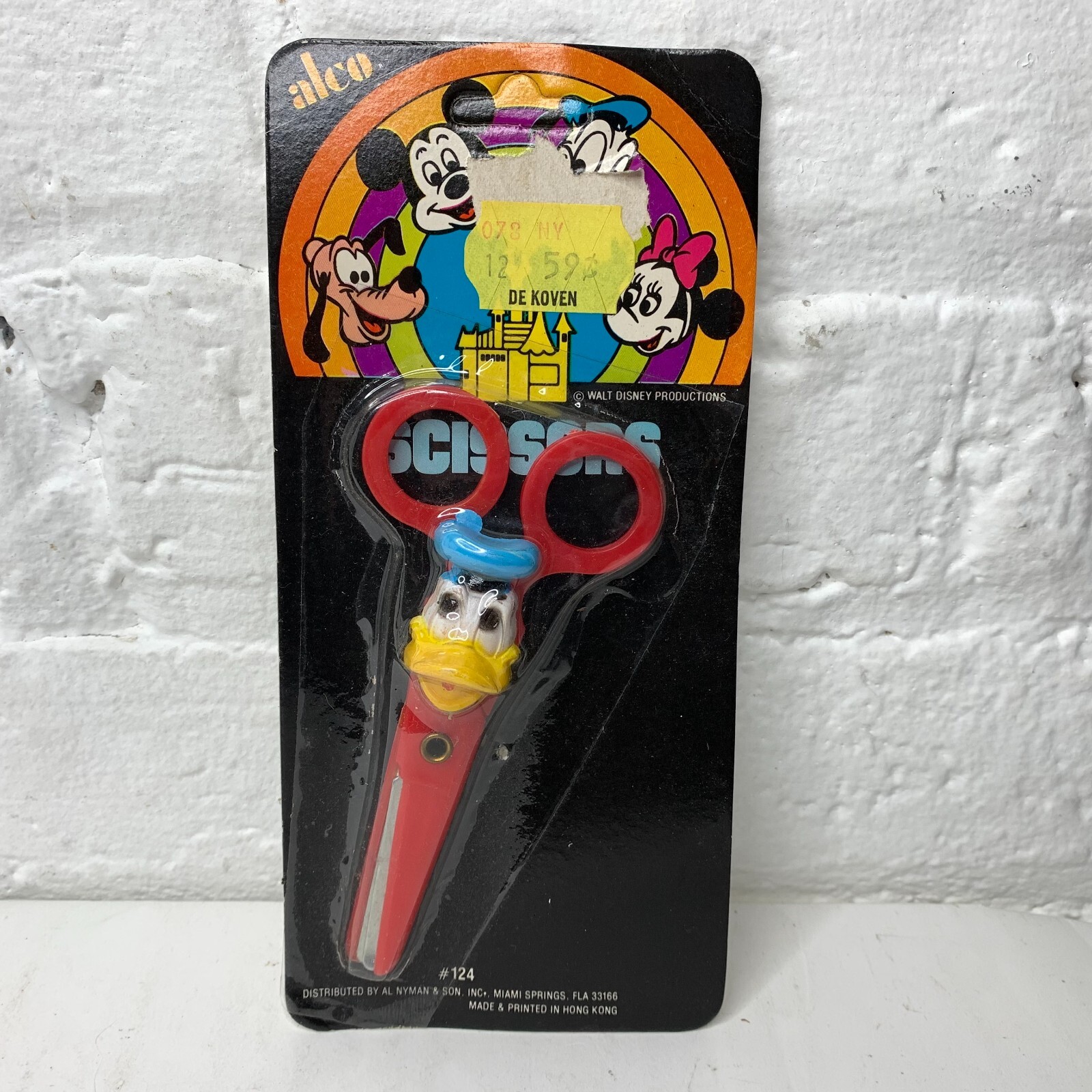 Vintage Alco Walt Disney World Donald Duck Scissors New In Package 1970s