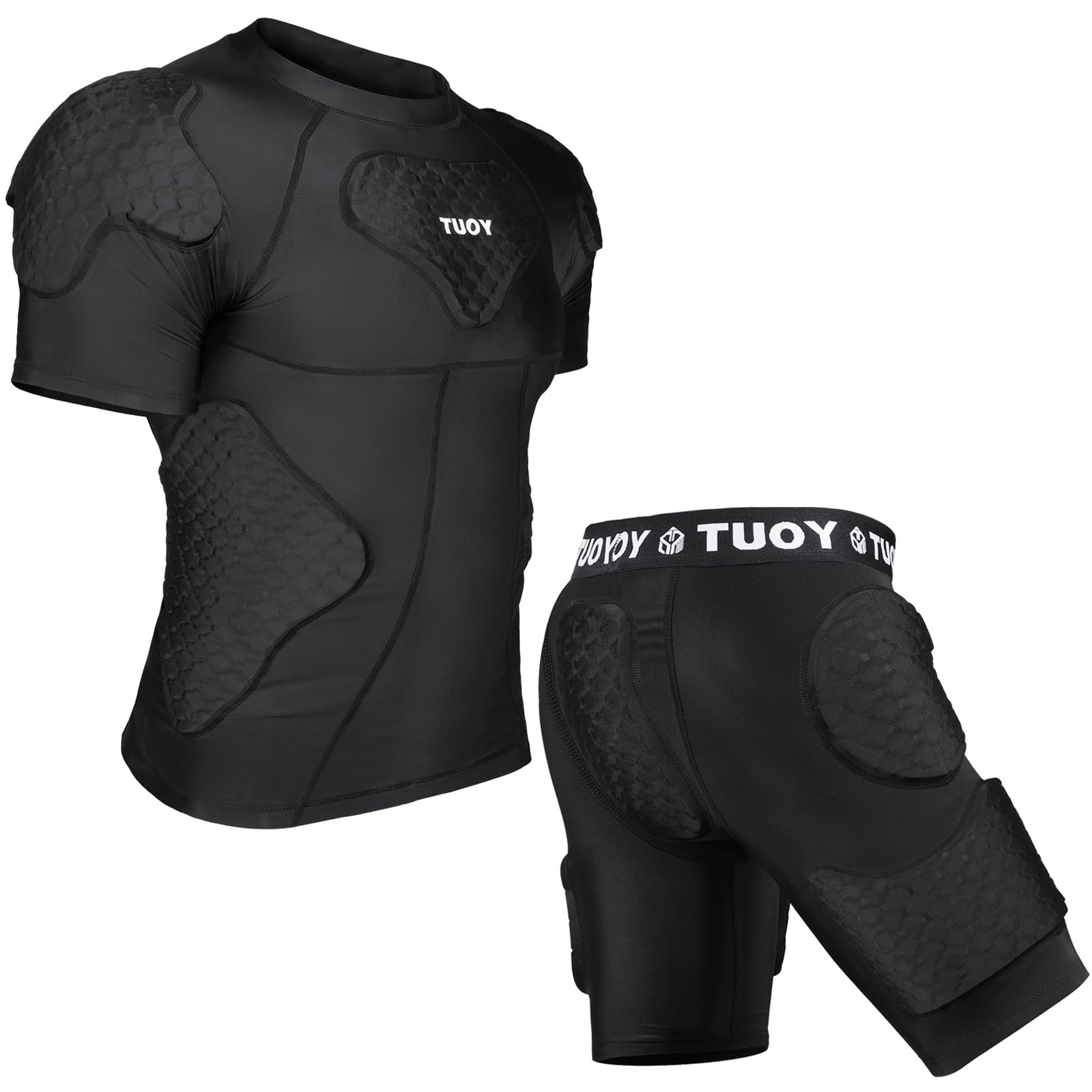 TUOYR TOUYR Men\'s Padded Compression Shirt And Pants Training Vest Sleeveless