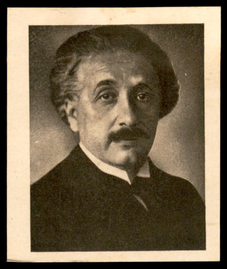 Judaica Palestine Old Cigarette Trade Card Albert Einstein By Maspero