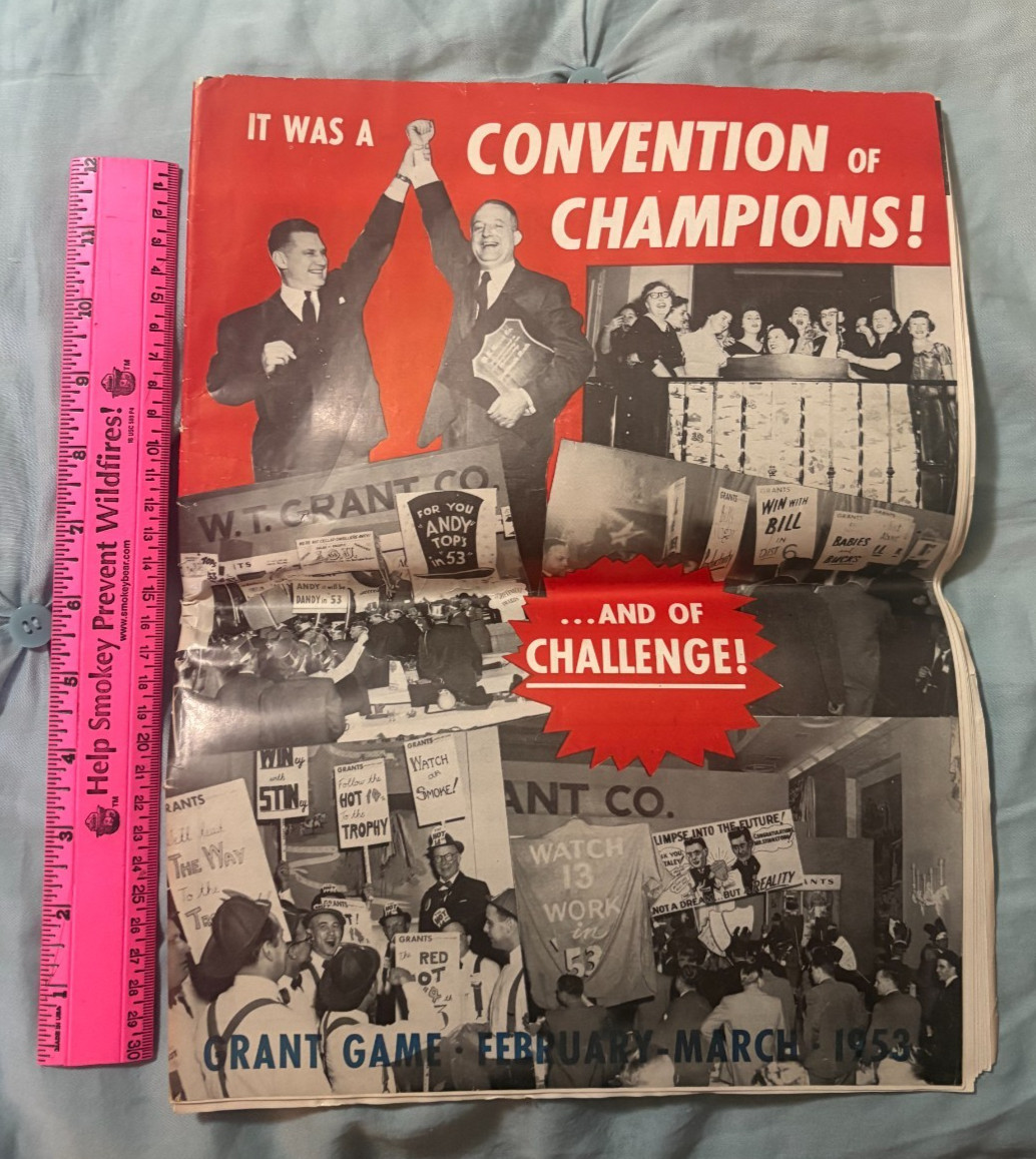 O RARE 1953 W.T. GRANT COMPANY Employee Convention Newspaper Magazine w/ photos O RARE 1953 W.T. GRANT COMPANY Employee Convention Newspaper Magazine w/ photos