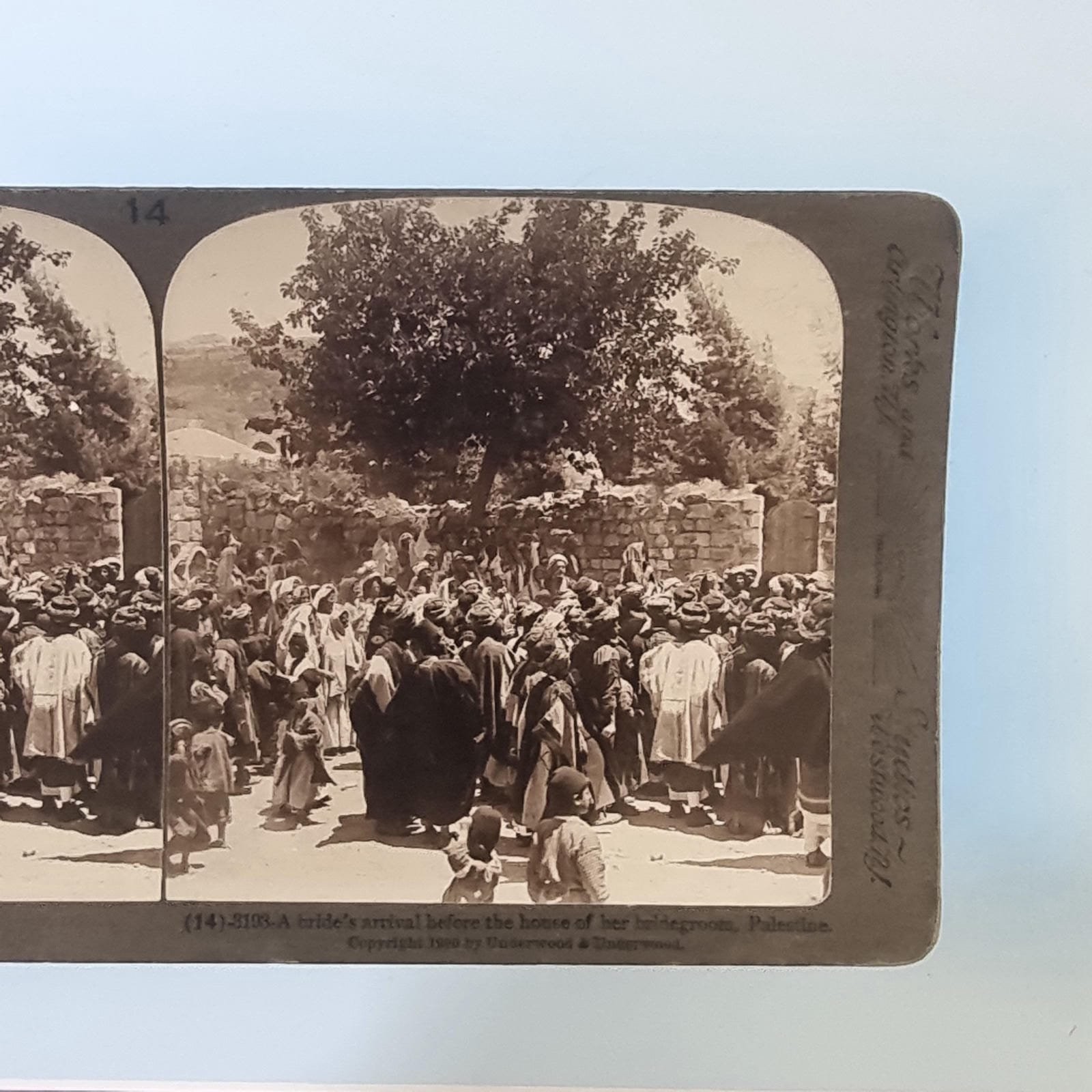 Palestine Stereoview C1900 Real Photo Middle East A Marriage Bridal Party