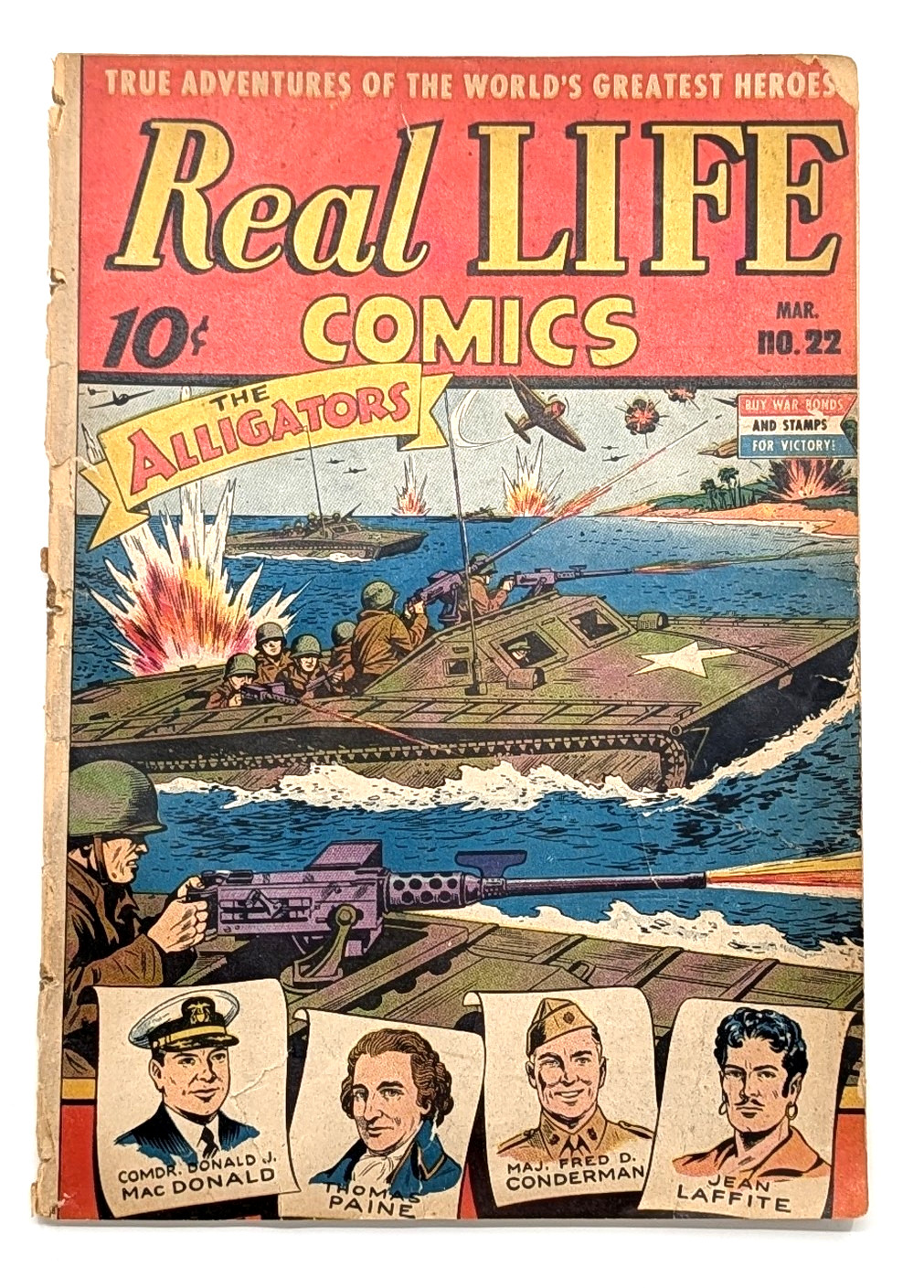 Real Life Comics #22 Golden Age 1945 Pines Publishing 10 cent August Froehlich