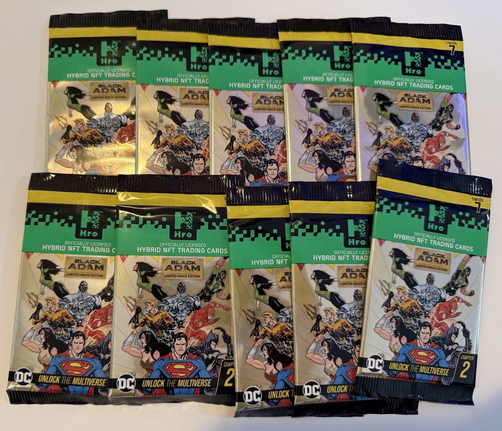 2023 HRO Chapter 2- Black Adam - Unopened Pack Of 10 Cards - Sealed 2023 HRO Chapter 2- Black Adam - Unopened Pack Of 10 Cards - Sealed