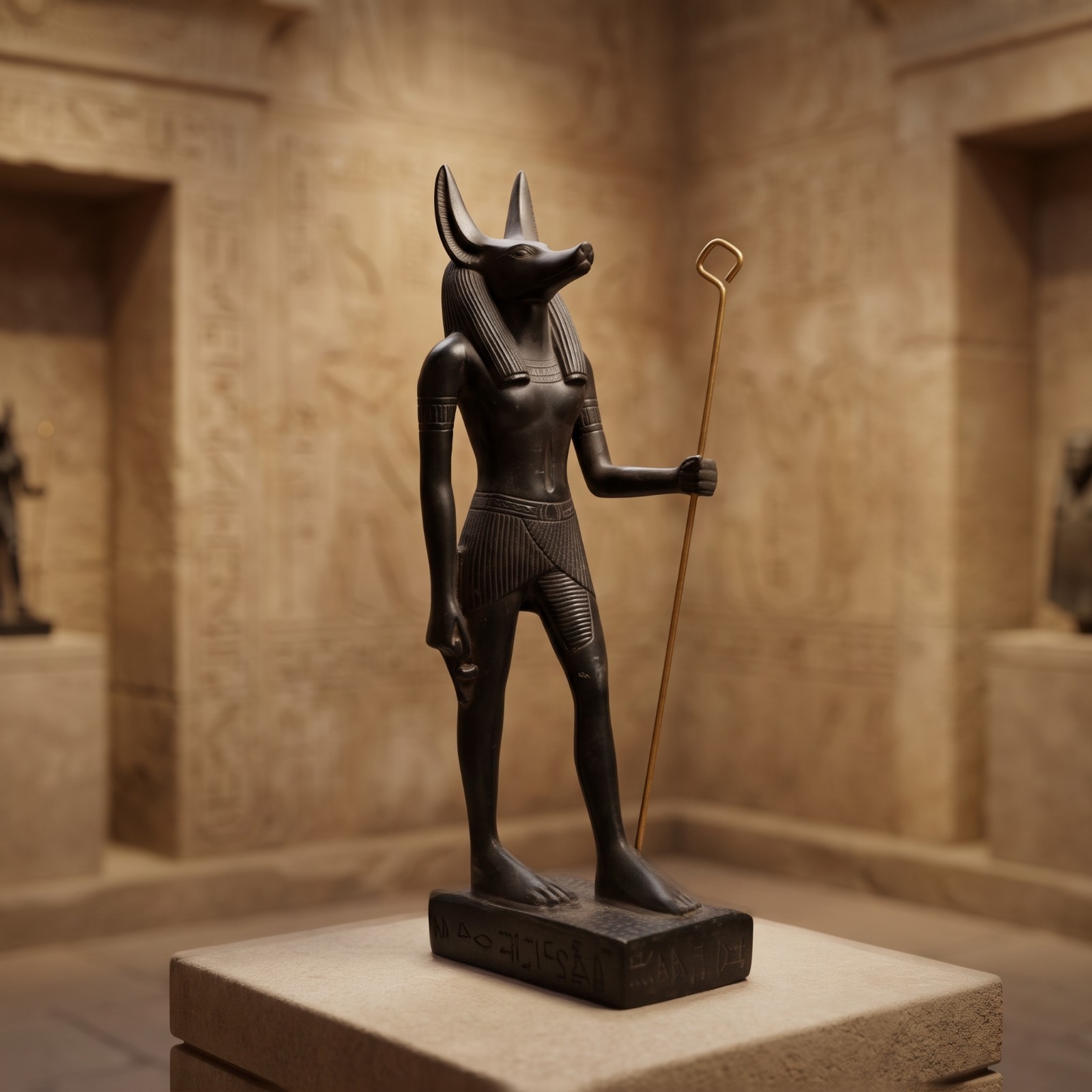 Anubis Statue jackal guardian of the dead underworld guide, Egyptian artifact Anubis Statue jackal guardian of the dead underworld guide, Egyptian artifact