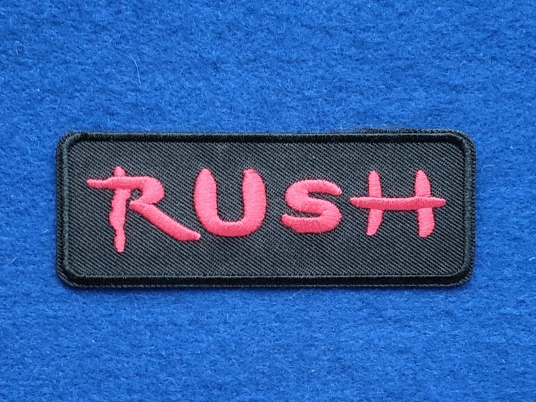 Rush Patch Sew or Iron On Embroidered Badge (b)