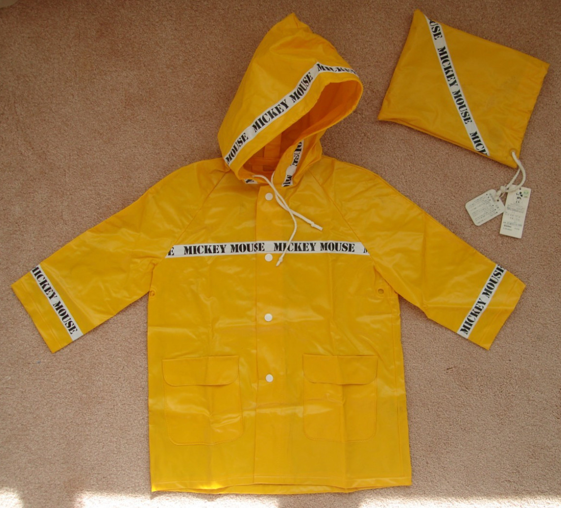 Vintage 1990s Disney Mickey & Co. 🔴US Toddler Size 3🔴Hooded Raincoat Set