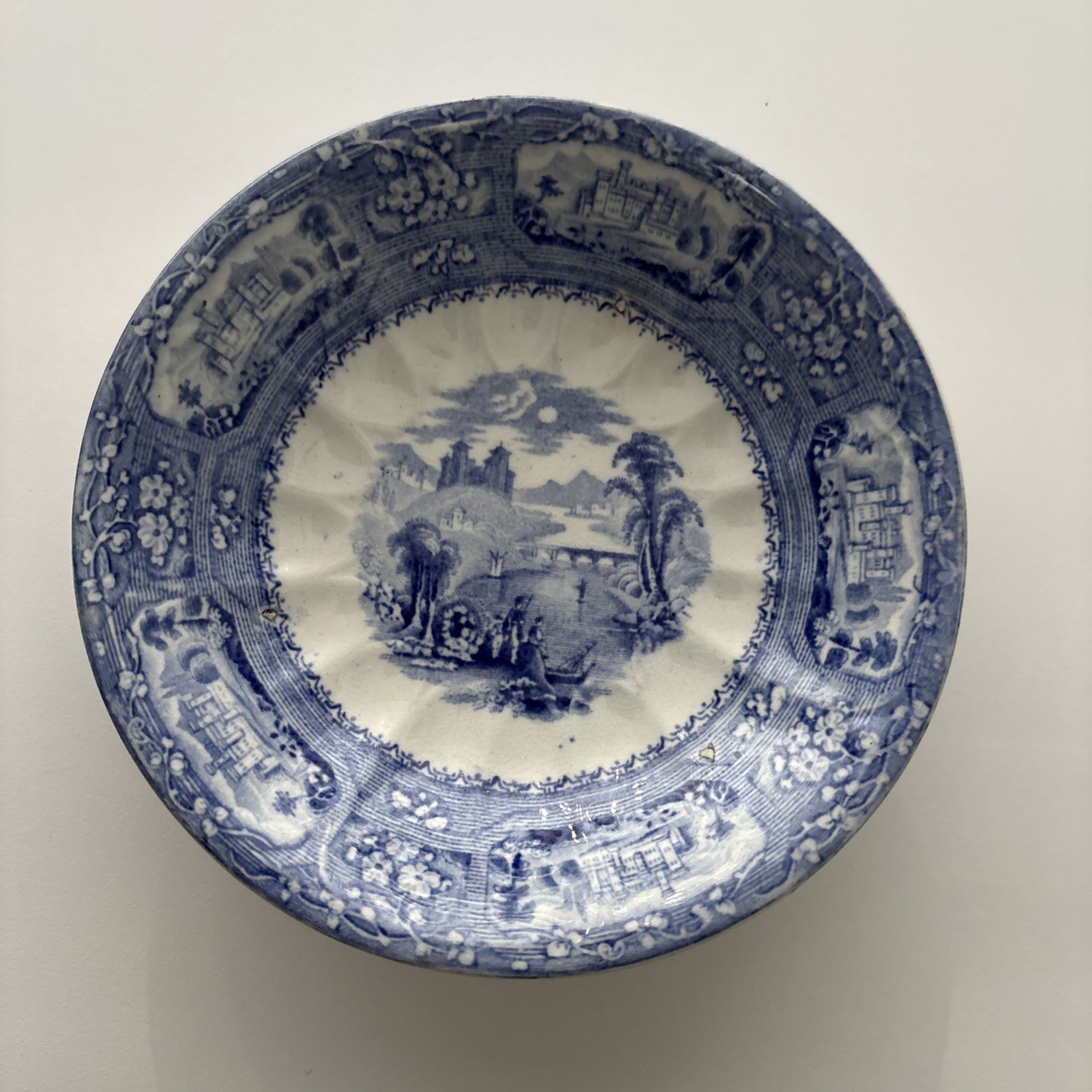Antique T. J. & J. Mayer Blue & white Transferware Bowl 6’’ Florentine Antique T. J. & J. Mayer Blue & white Transferware Bowl 6’’ Florentine