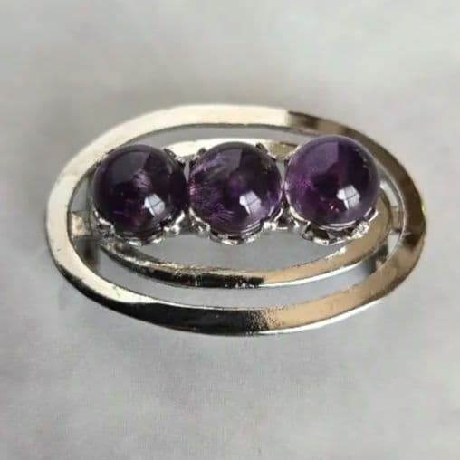 Japanese Amethyst Kimono Obidome 3 Retro Quartz Accessories Yukata